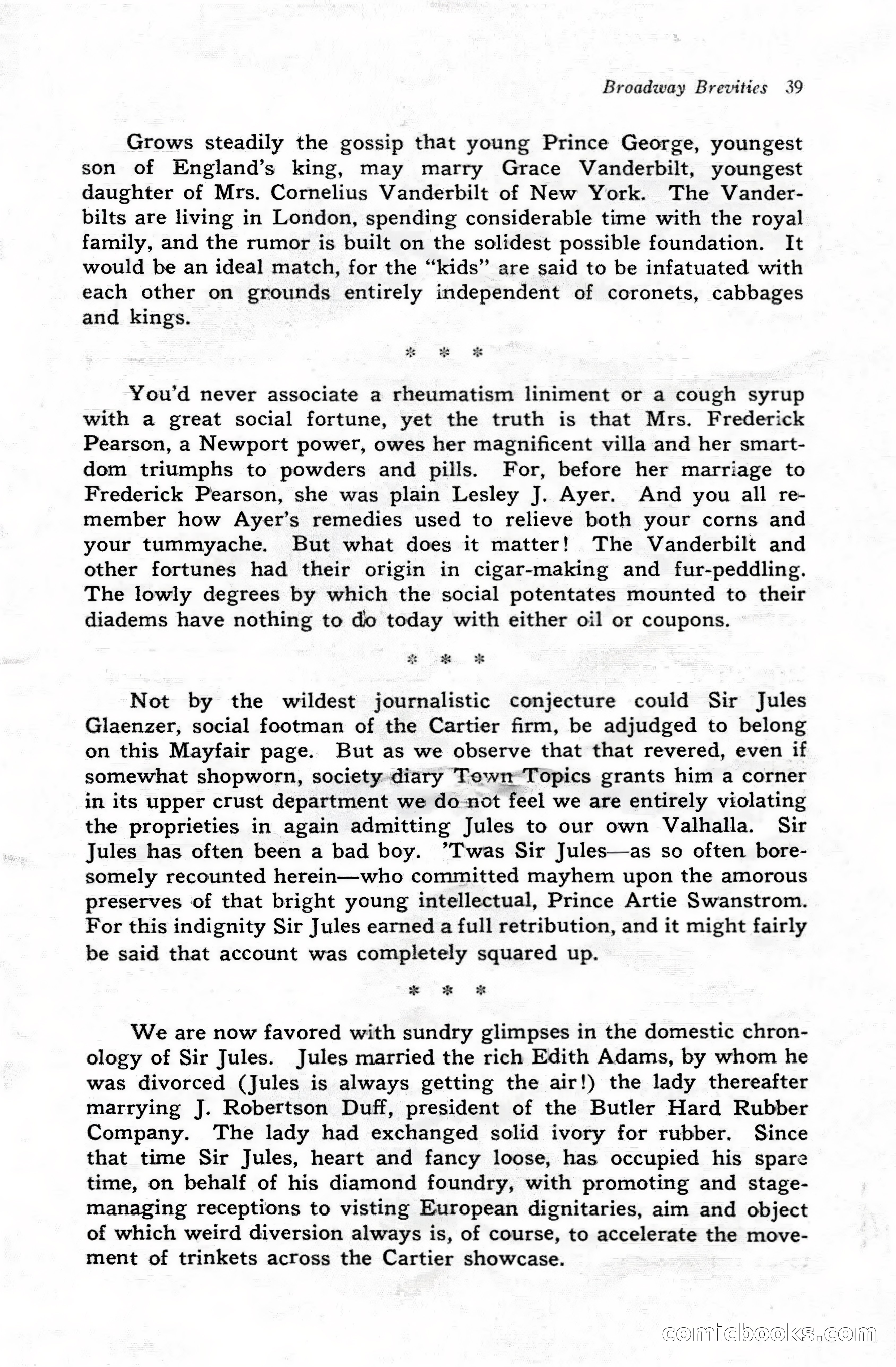 Broadway Brevities & Society Gossip — page 41 of 52