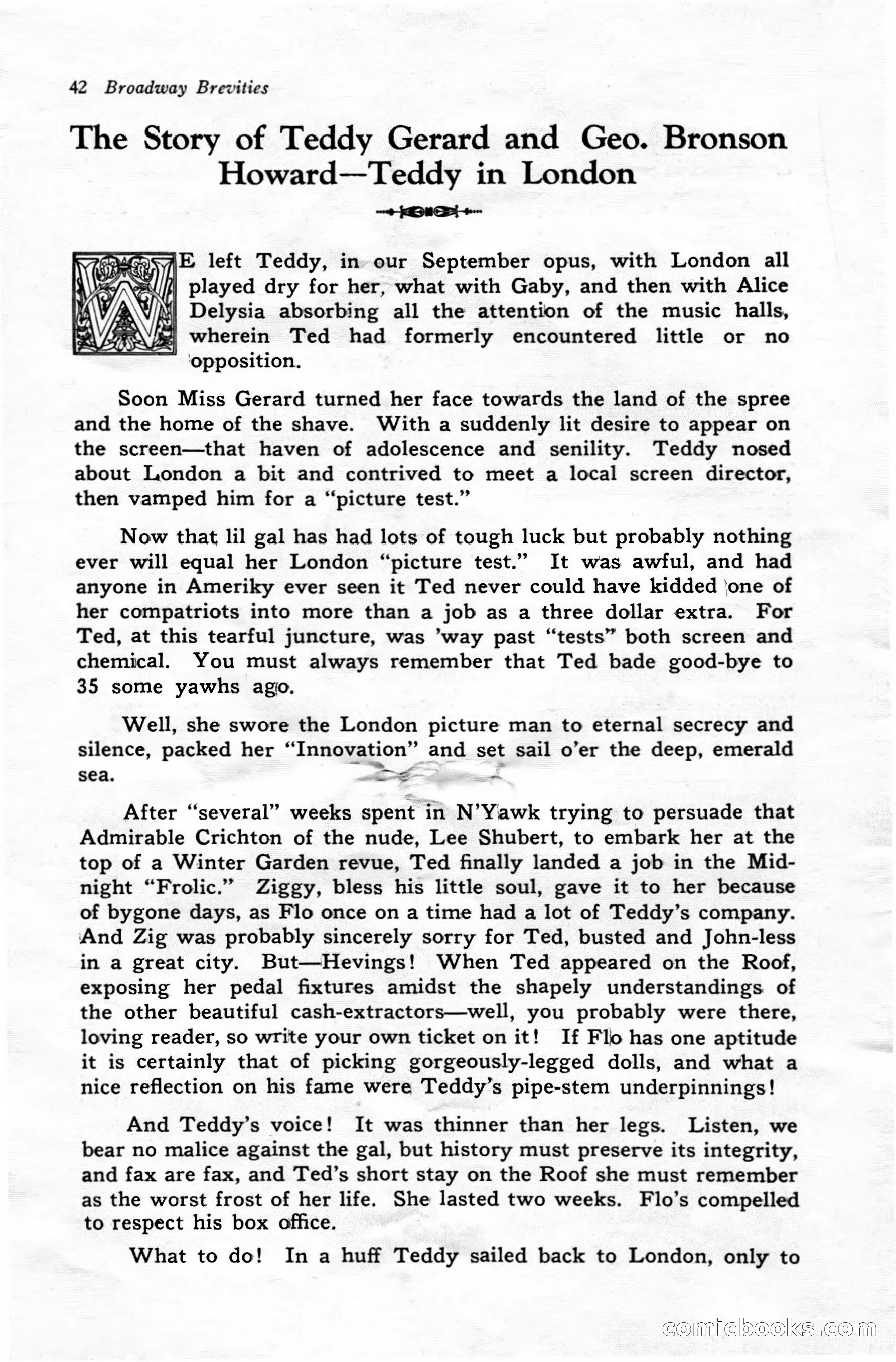 Broadway Brevities & Society Gossip — page 44 of 52