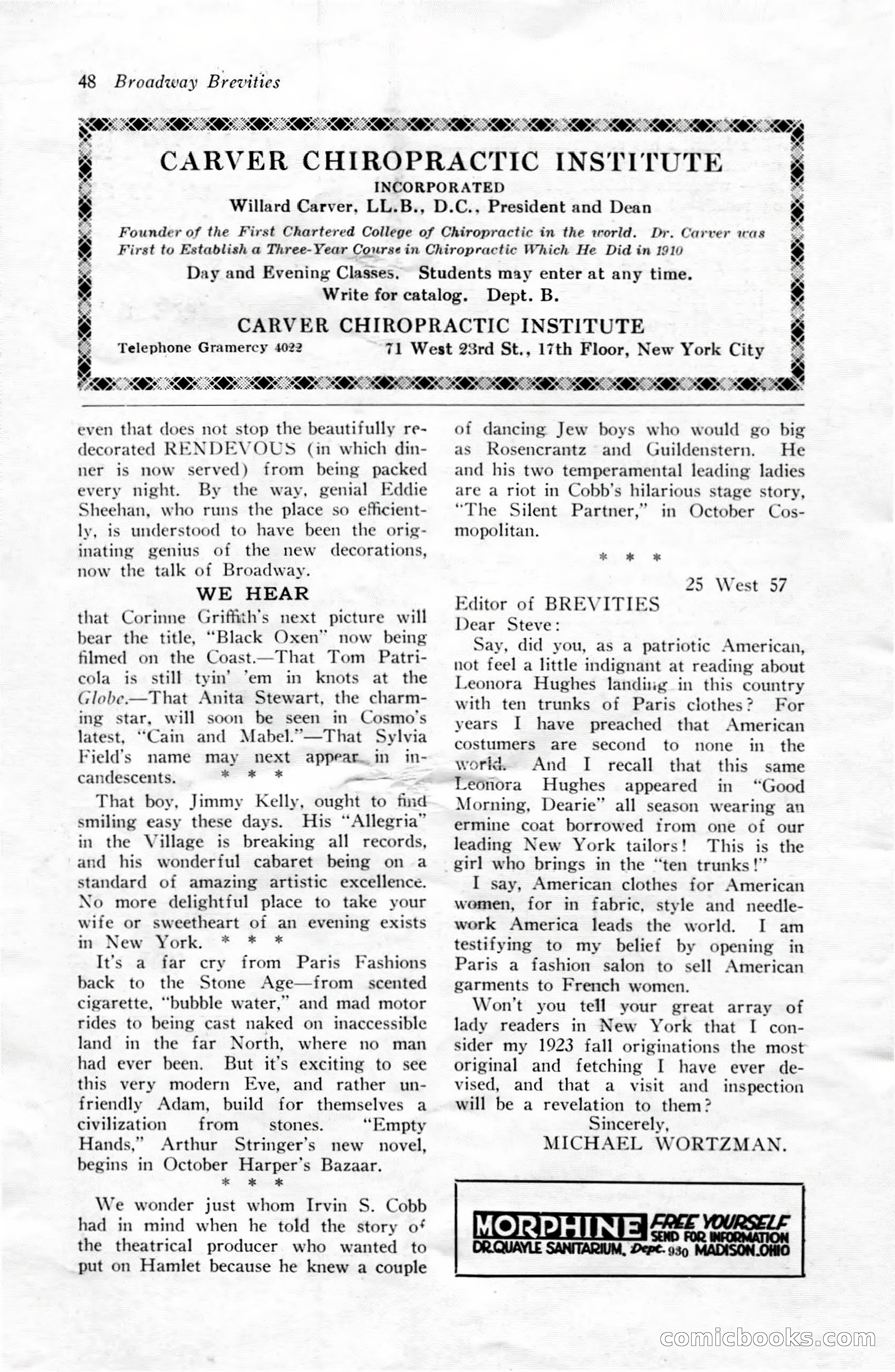 Broadway Brevities & Society Gossip — page 50 of 52