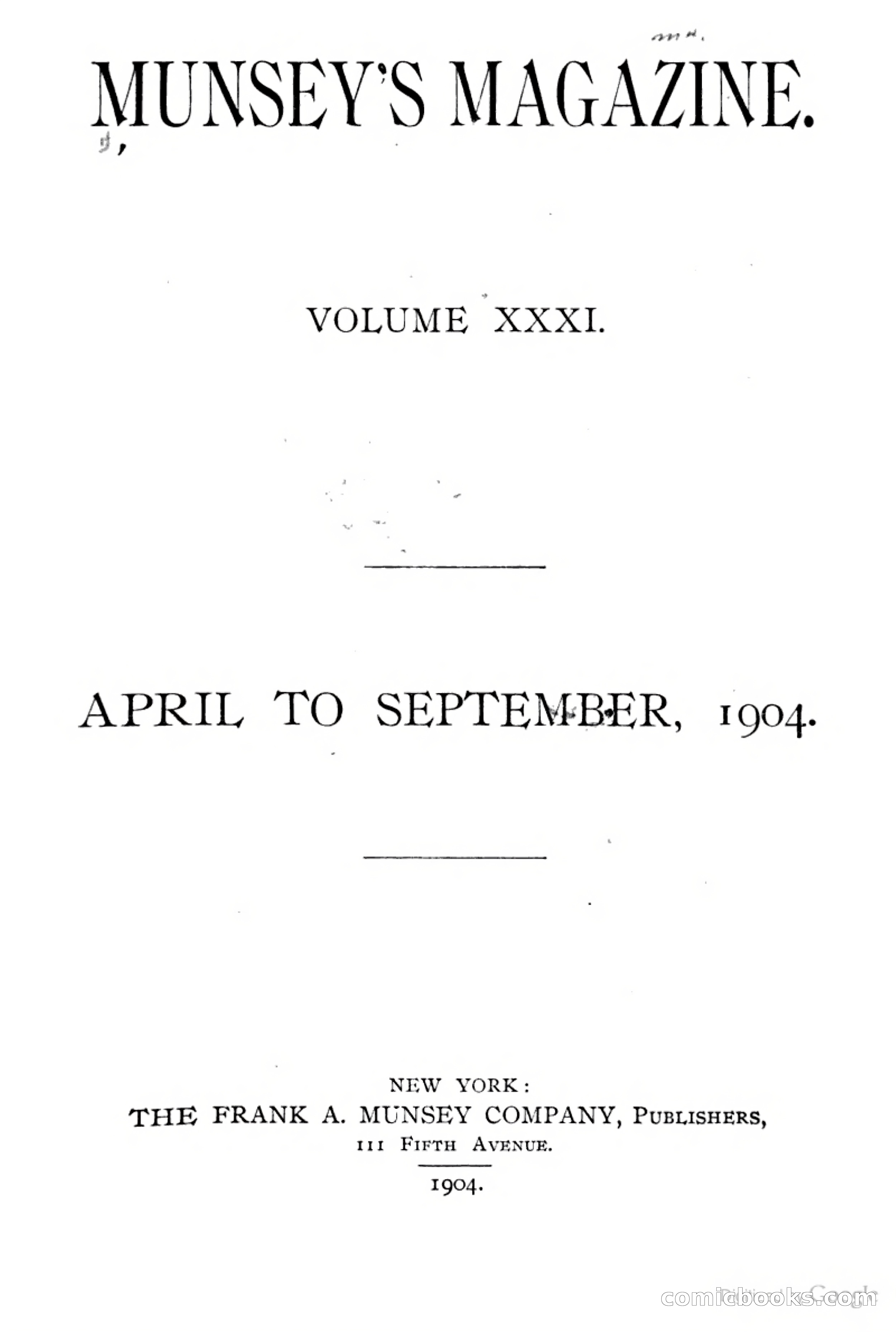 Munsey's Magazine Cover — page 3 of 400