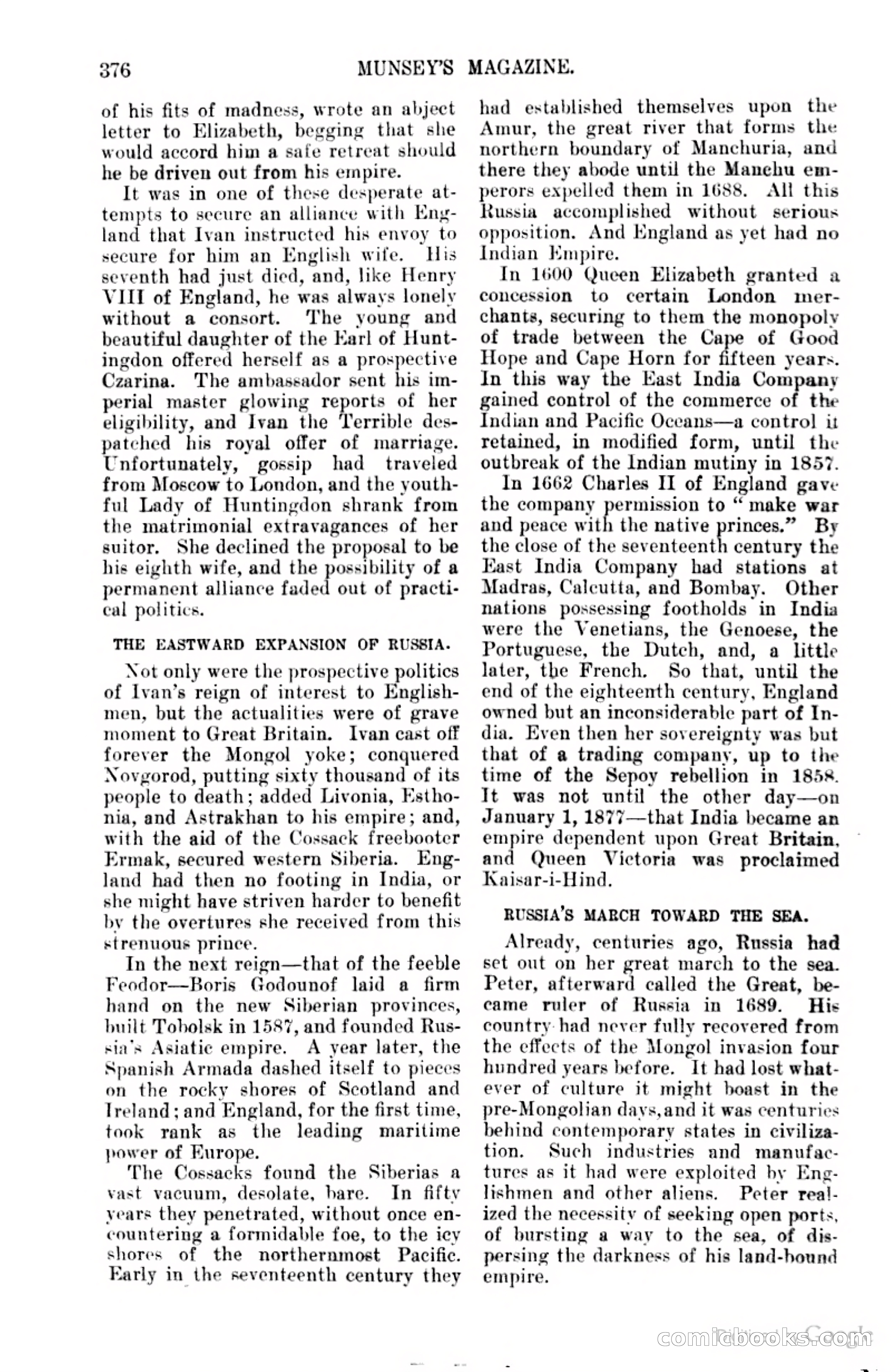 Munsey's Magazine Cover — page 380 of 400