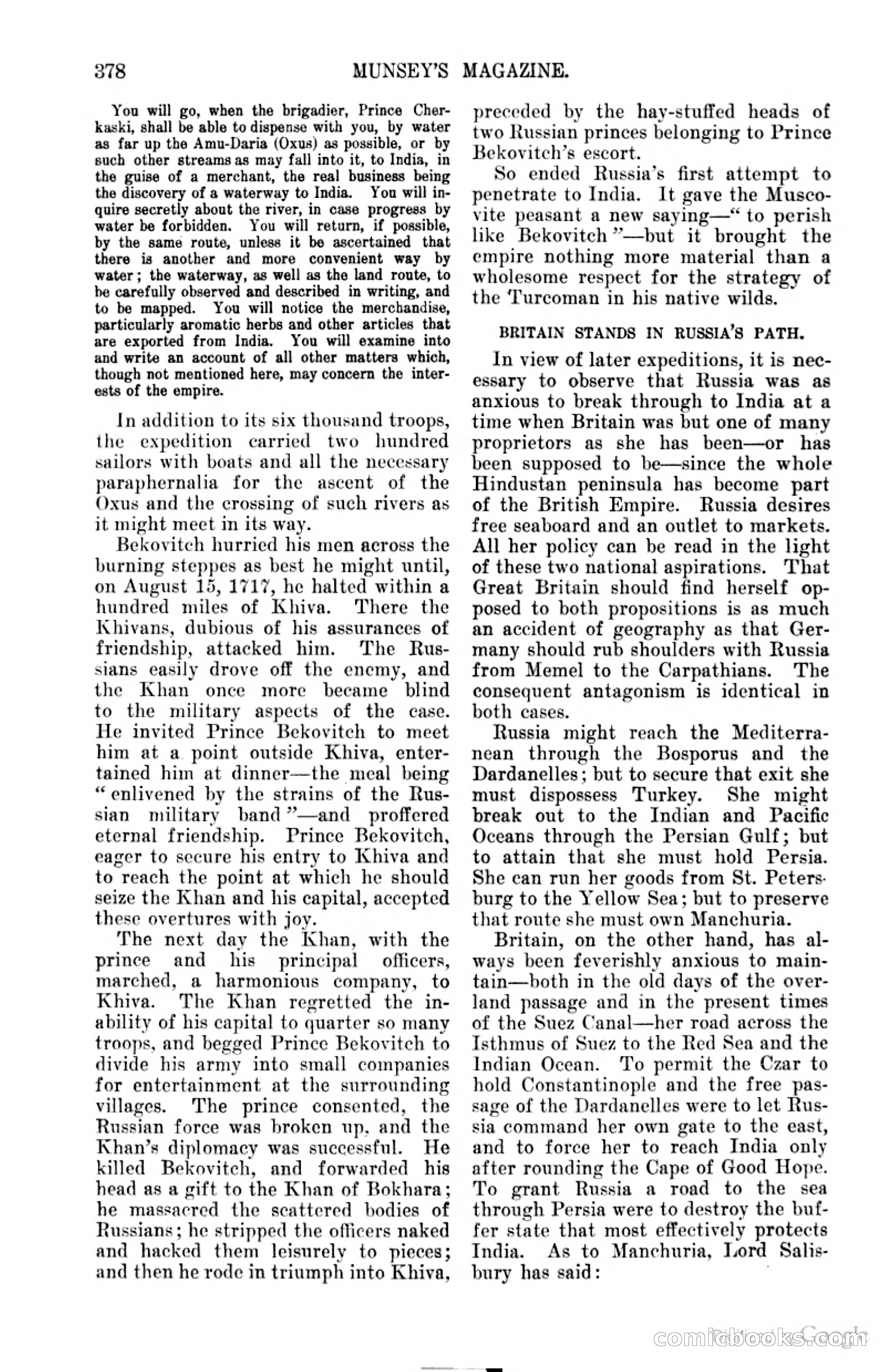 Munsey's Magazine Cover — page 382 of 400