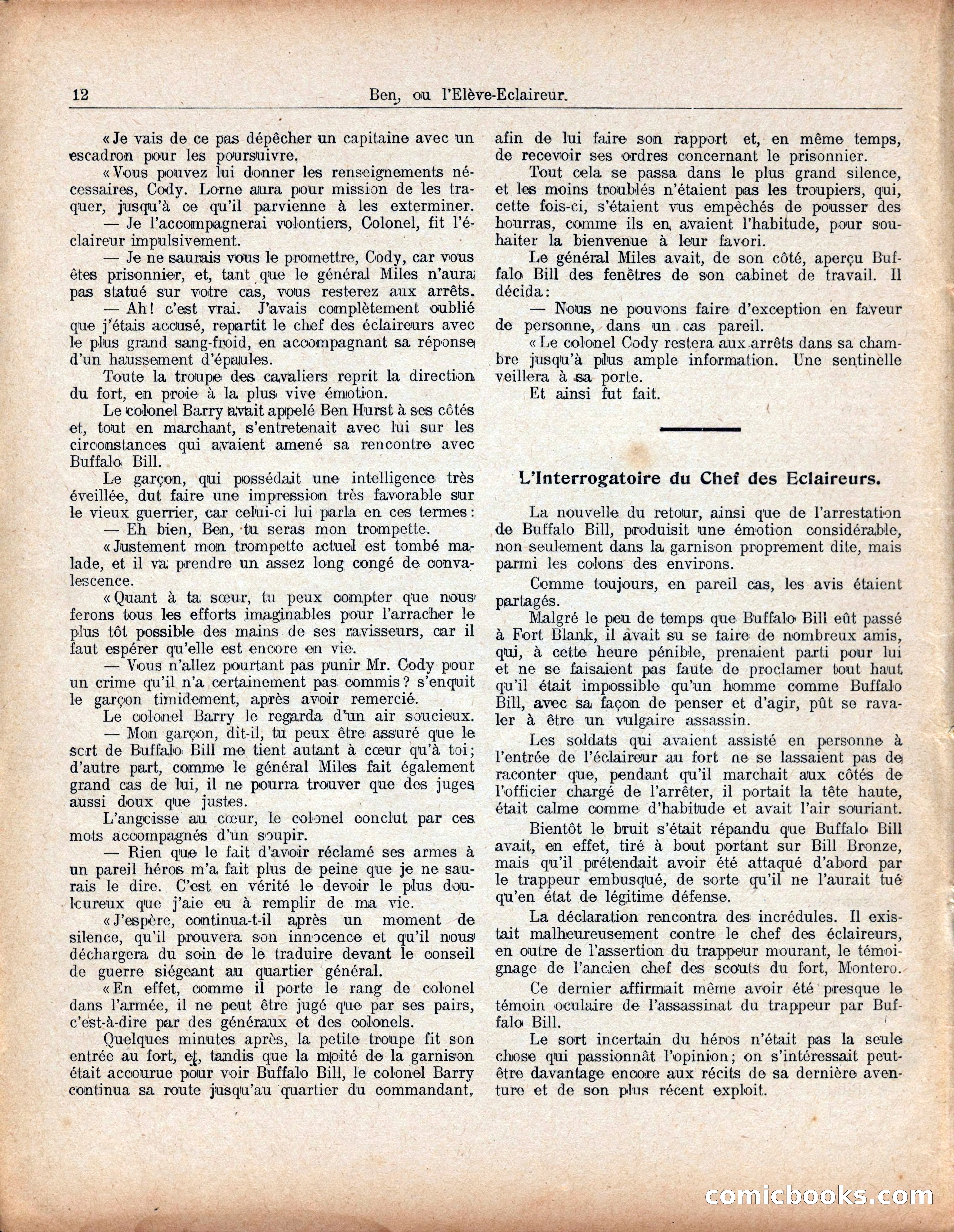Buffalo Bill No. 52: Ben, ou l'Élève-Éclaireur — page 16 of 40