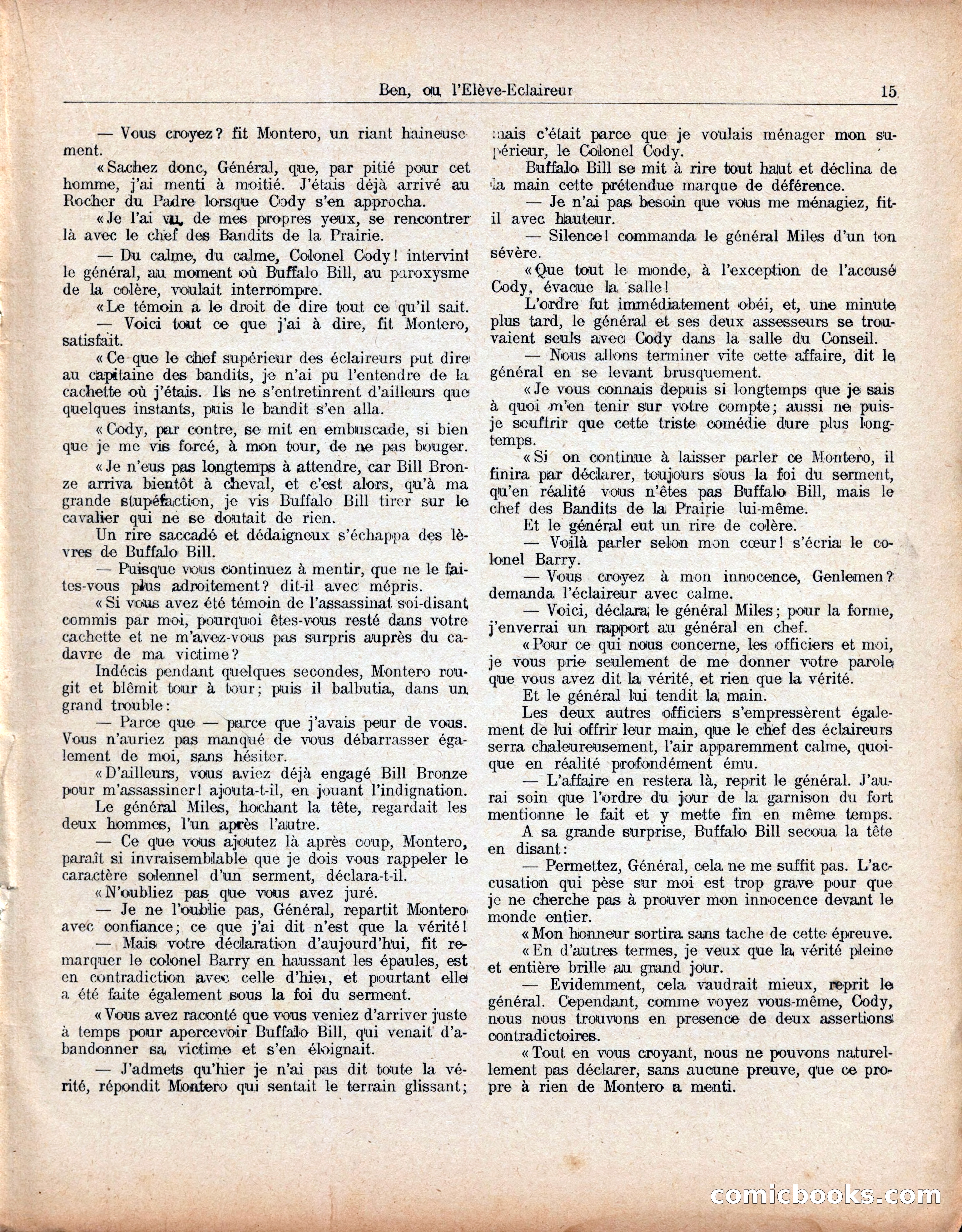 Buffalo Bill No. 52: Ben, ou l'Élève-Éclaireur — page 19 of 40
