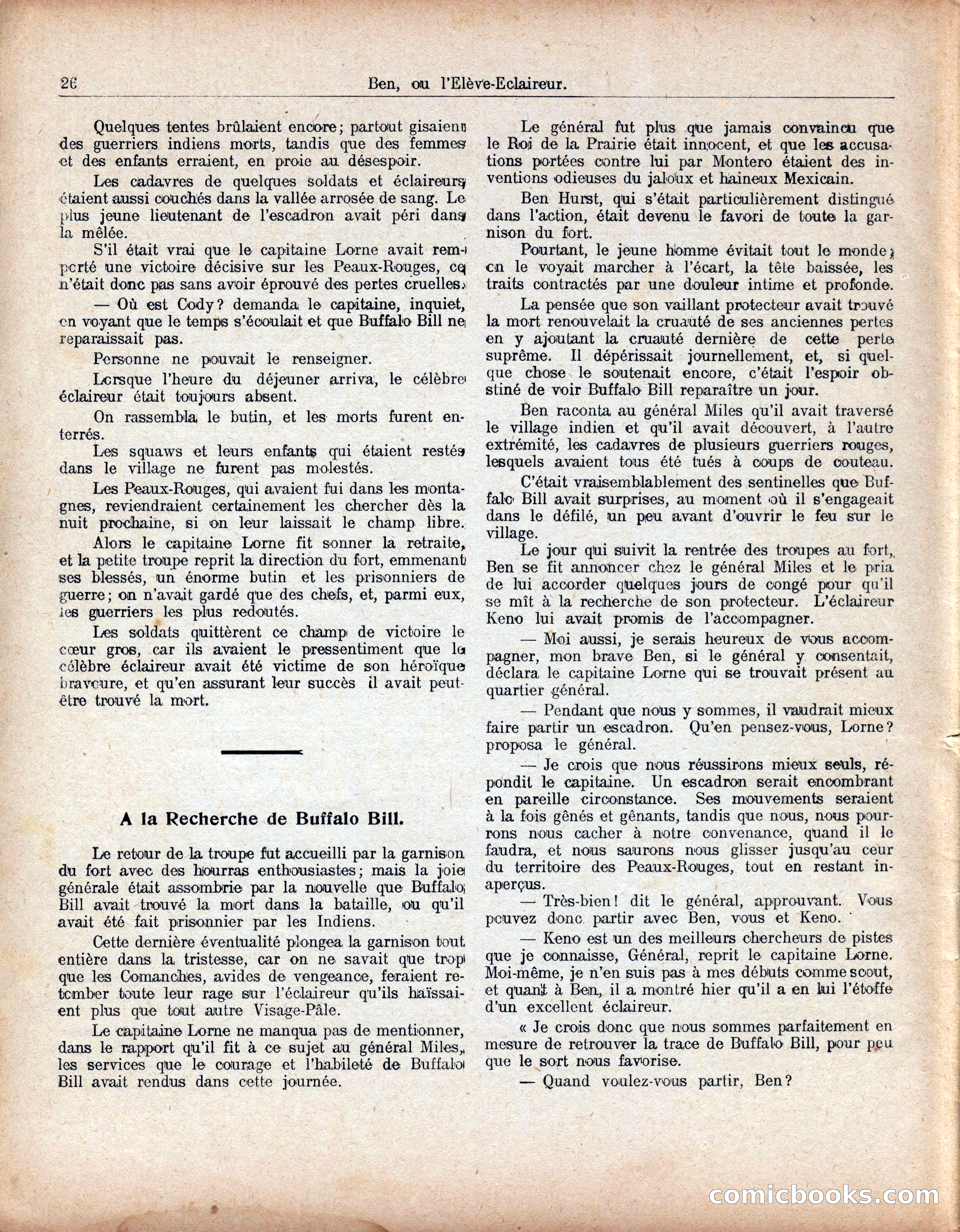 Buffalo Bill No. 52: Ben, ou l'Élève-Éclaireur — page 30 of 40