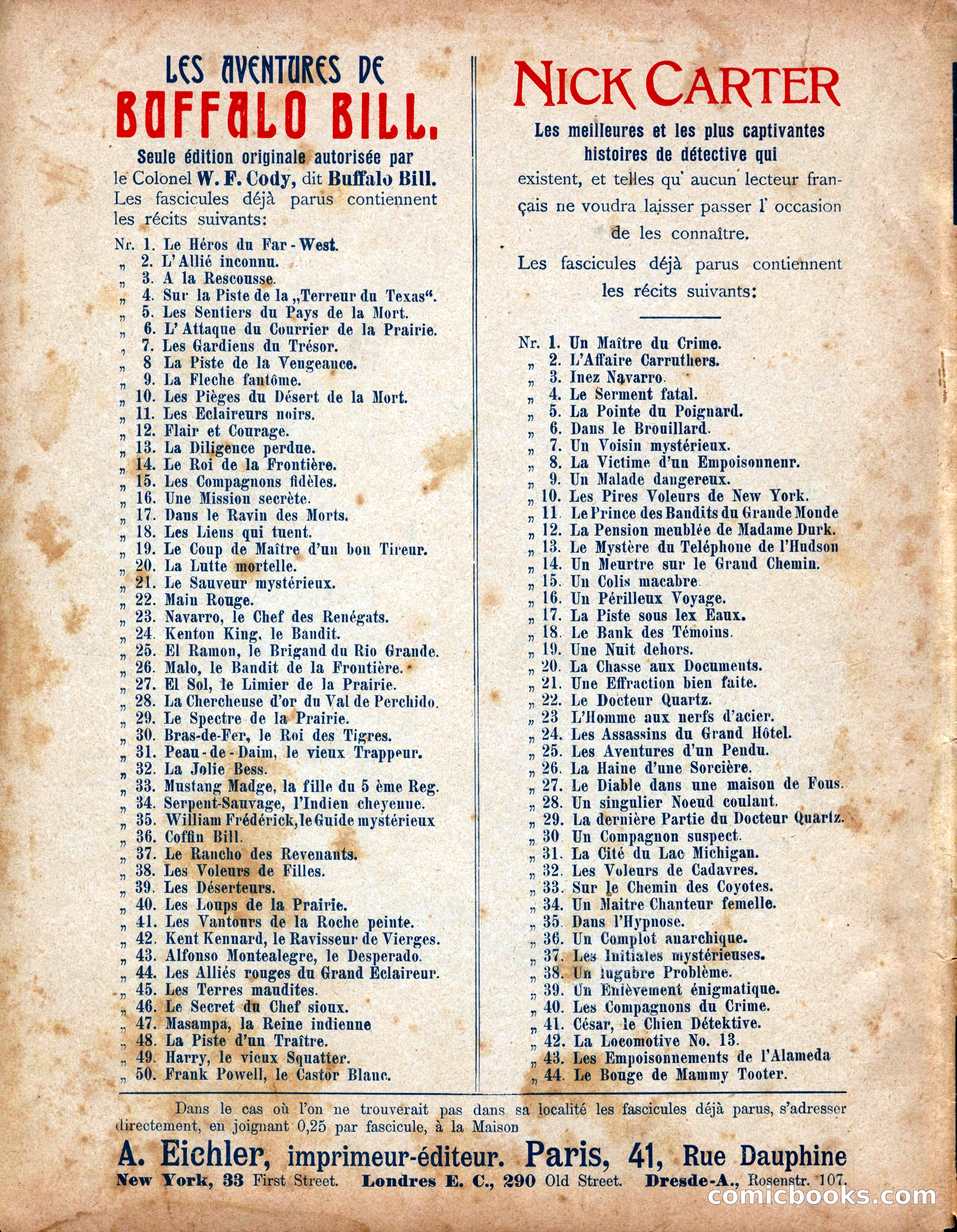 Buffalo Bill No. 52: Ben, ou l'Élève-Éclaireur — page 40 of 40