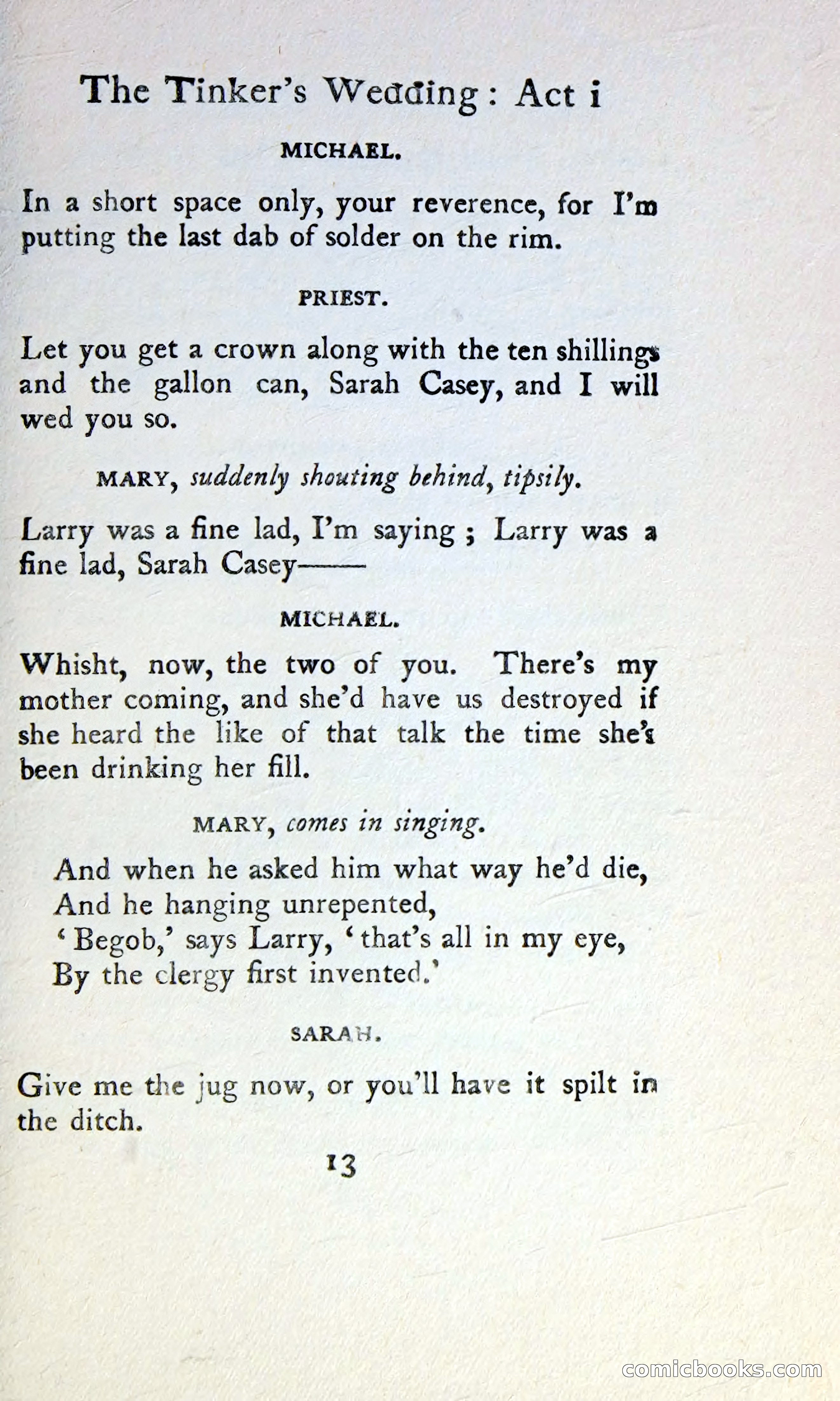 The Tinker's Wedding / Riders to the Sea / The Shadow of the Glen — page 30 of 148