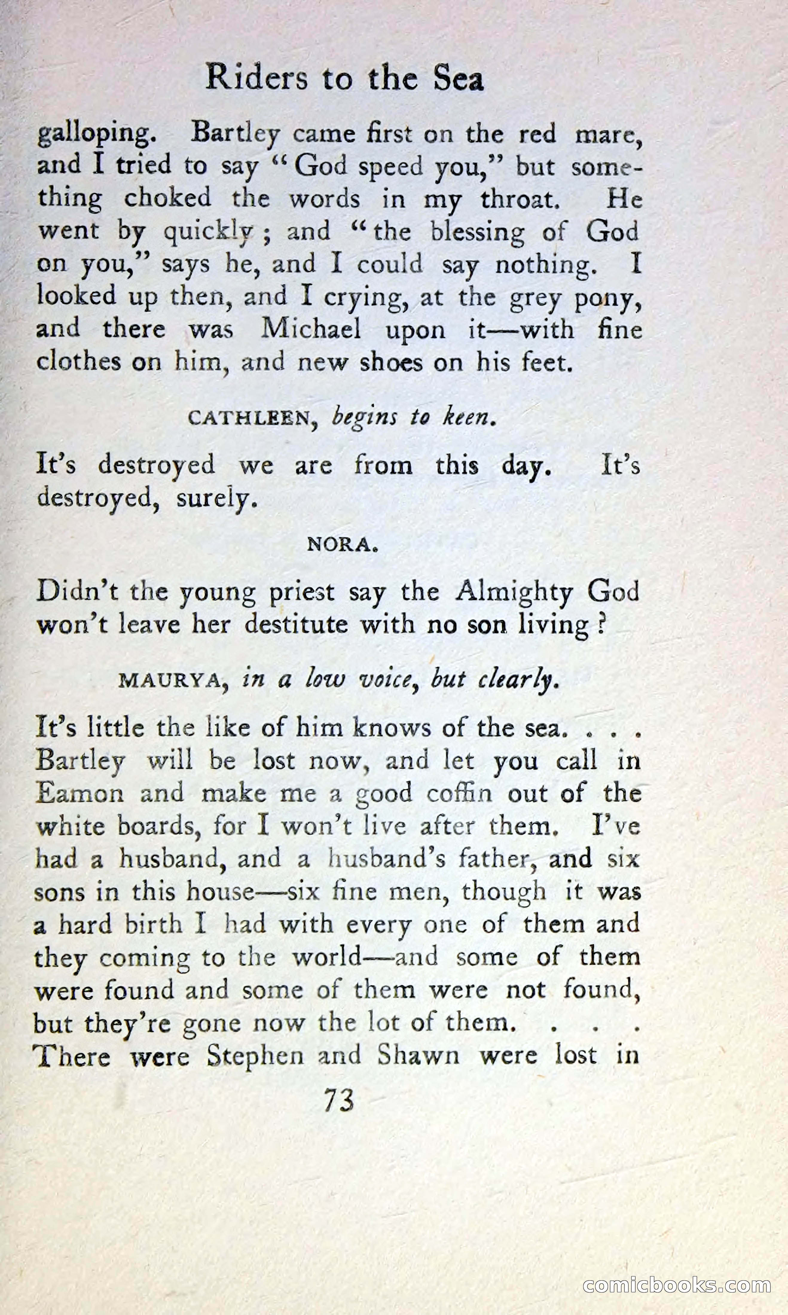 The Tinker's Wedding / Riders to the Sea / The Shadow of the Glen — page 90 of 148