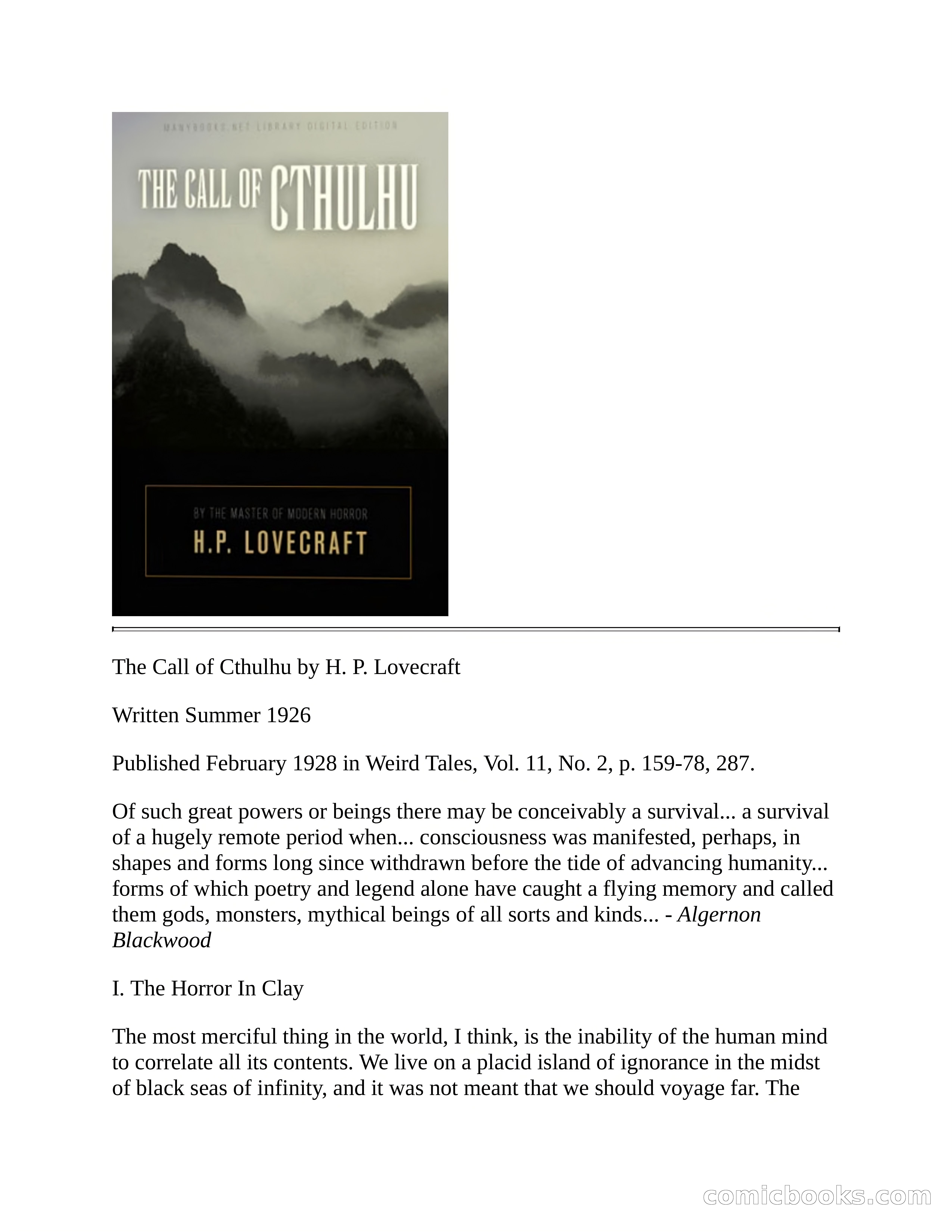 The Call of Cthulhu — page 2 of 29