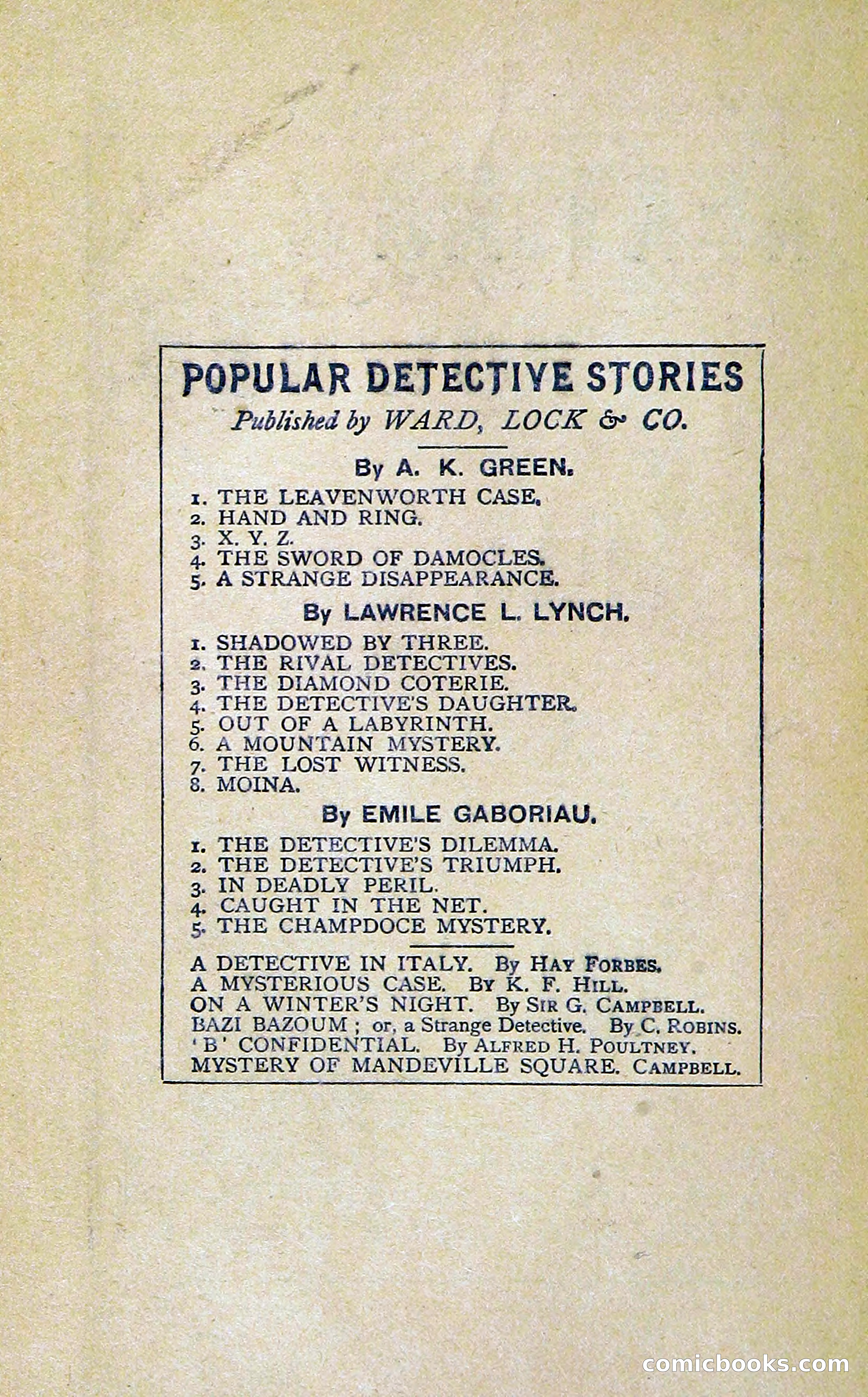 New Detective Stories by Sir Gilbert Campbell — page 4 of 132