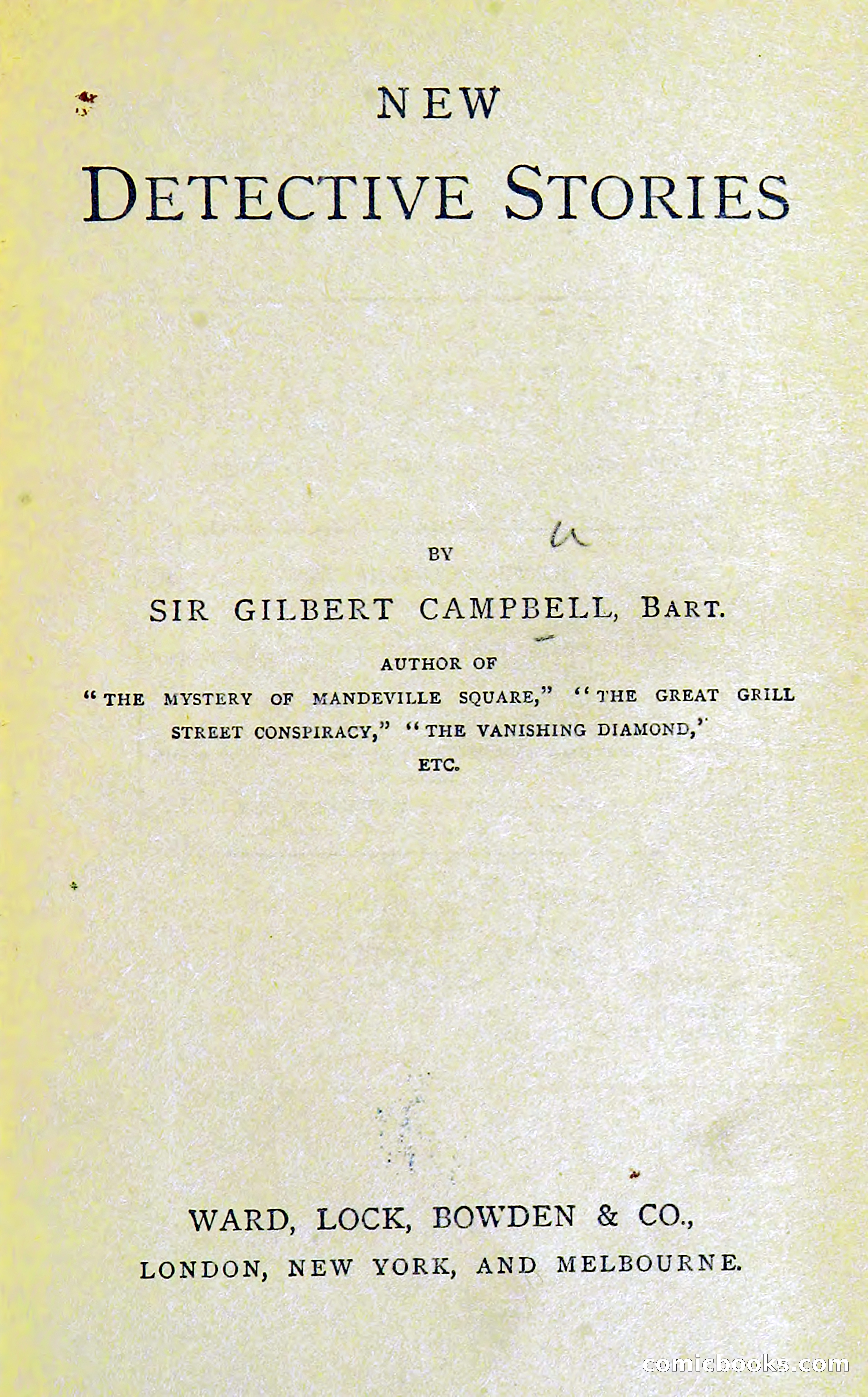 New Detective Stories by Sir Gilbert Campbell — page 7 of 132