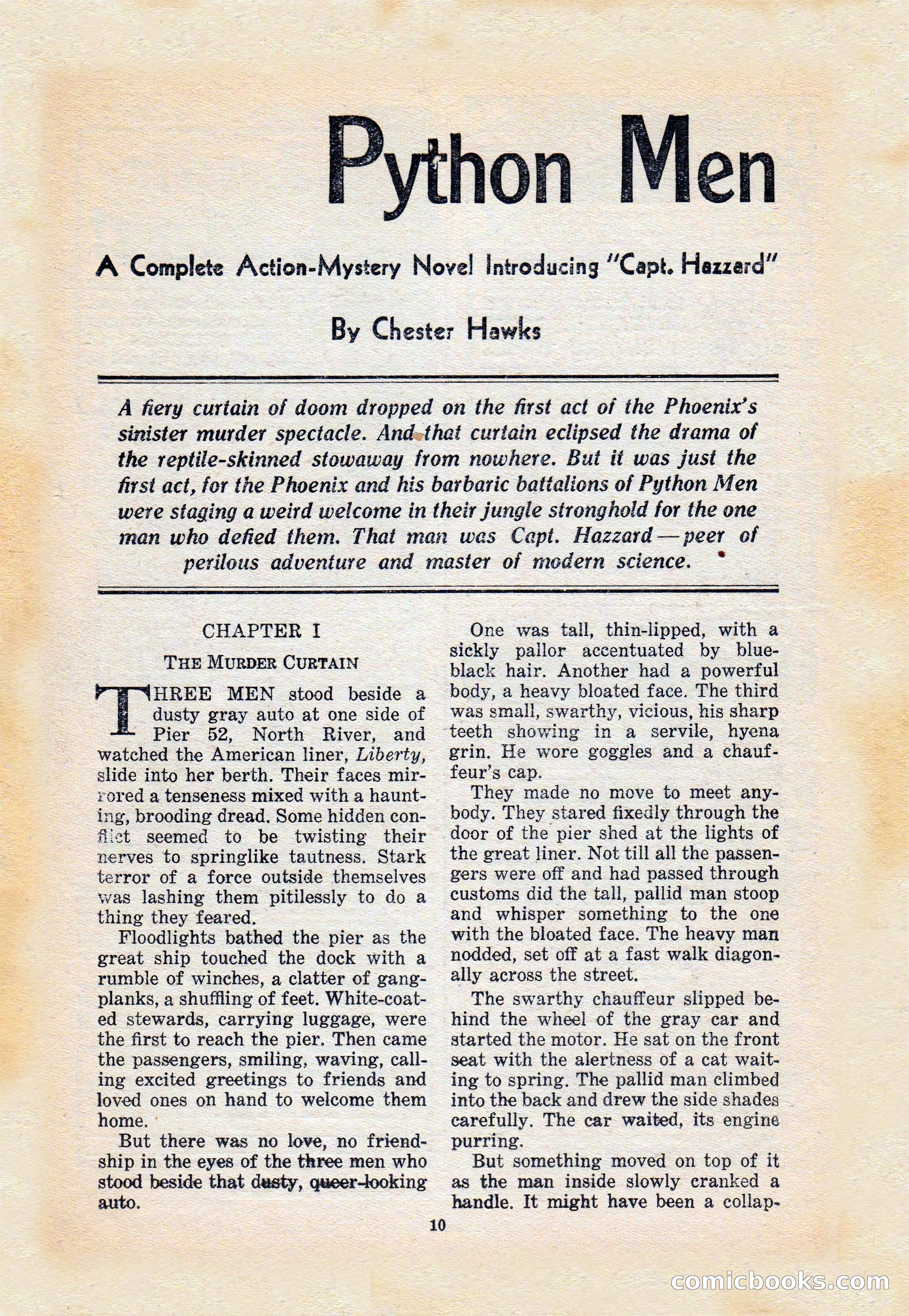 Capt. Hazzard Magazine, May 1938 — page 12 of 100