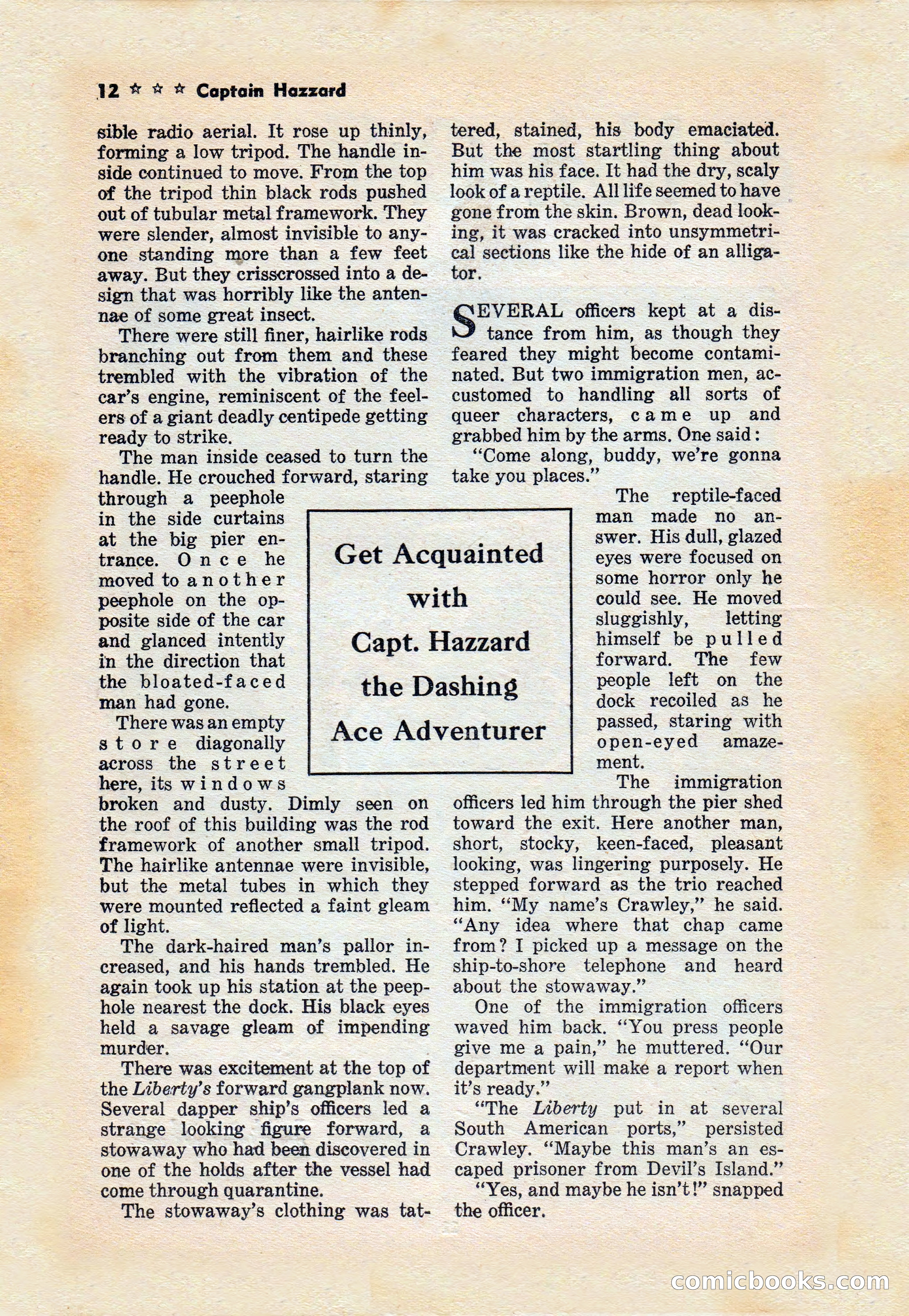 Capt. Hazzard Magazine, May 1938 — page 14 of 100
