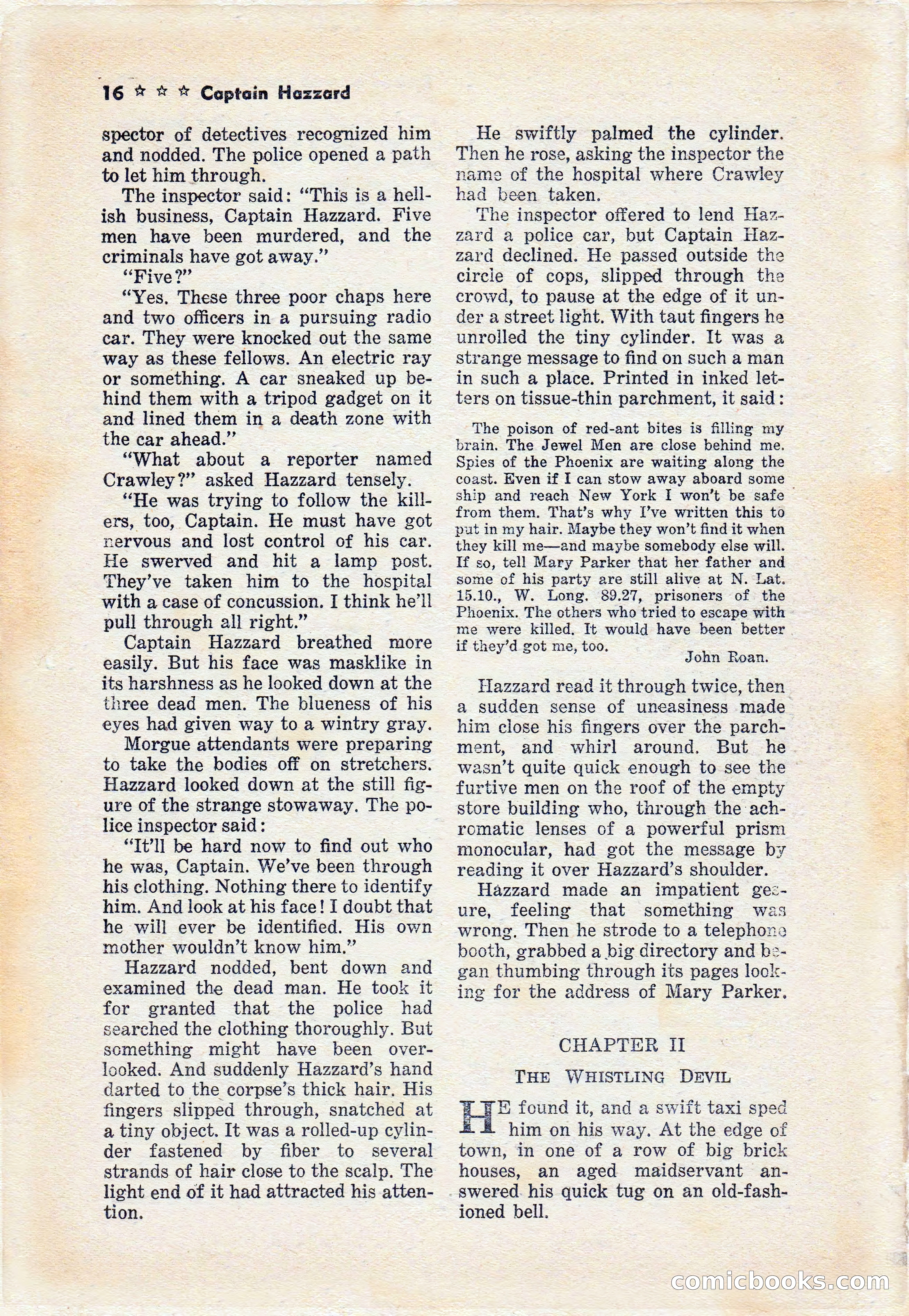 Capt. Hazzard Magazine, May 1938 — page 18 of 100