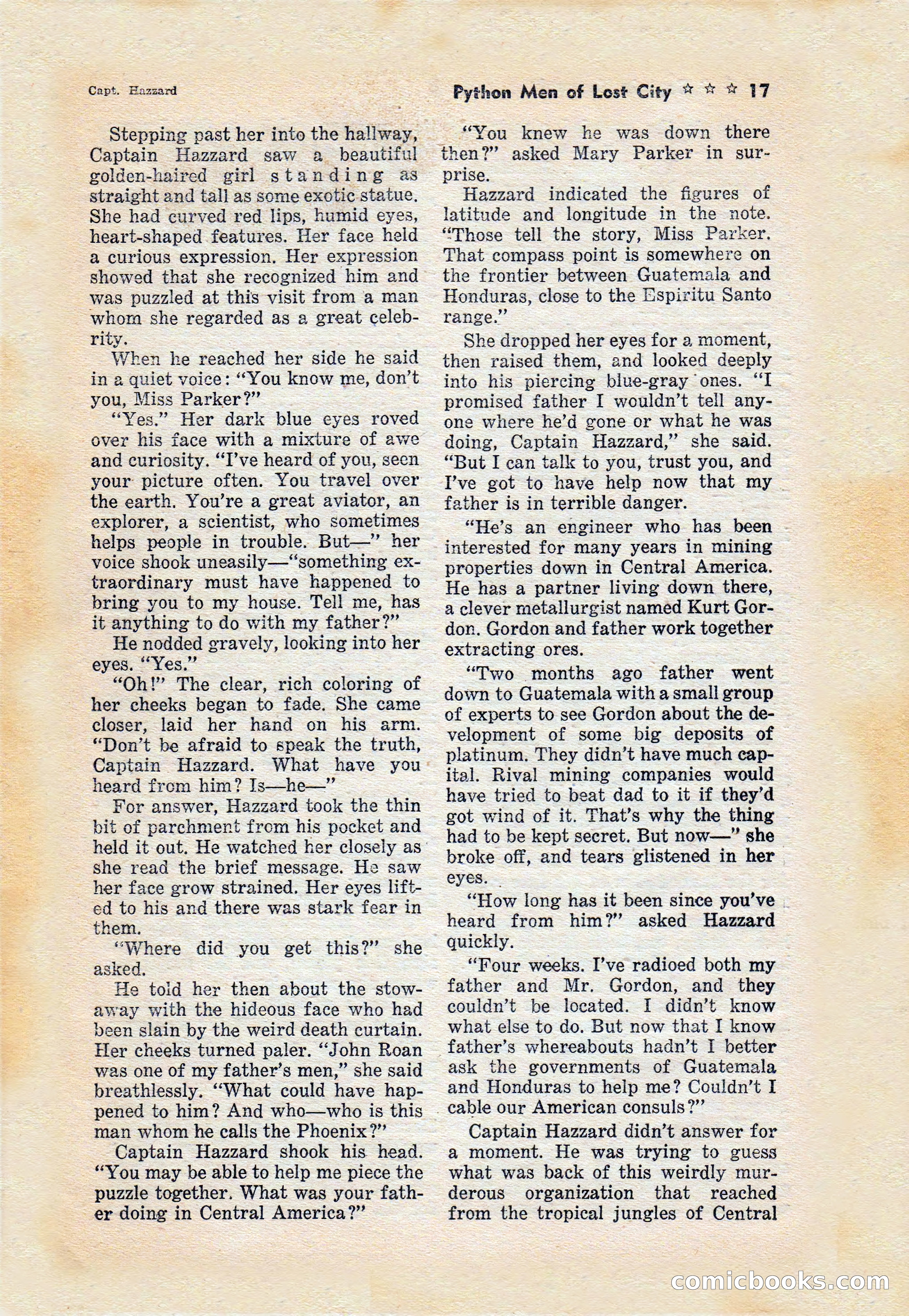 Capt. Hazzard Magazine, May 1938 — page 19 of 100