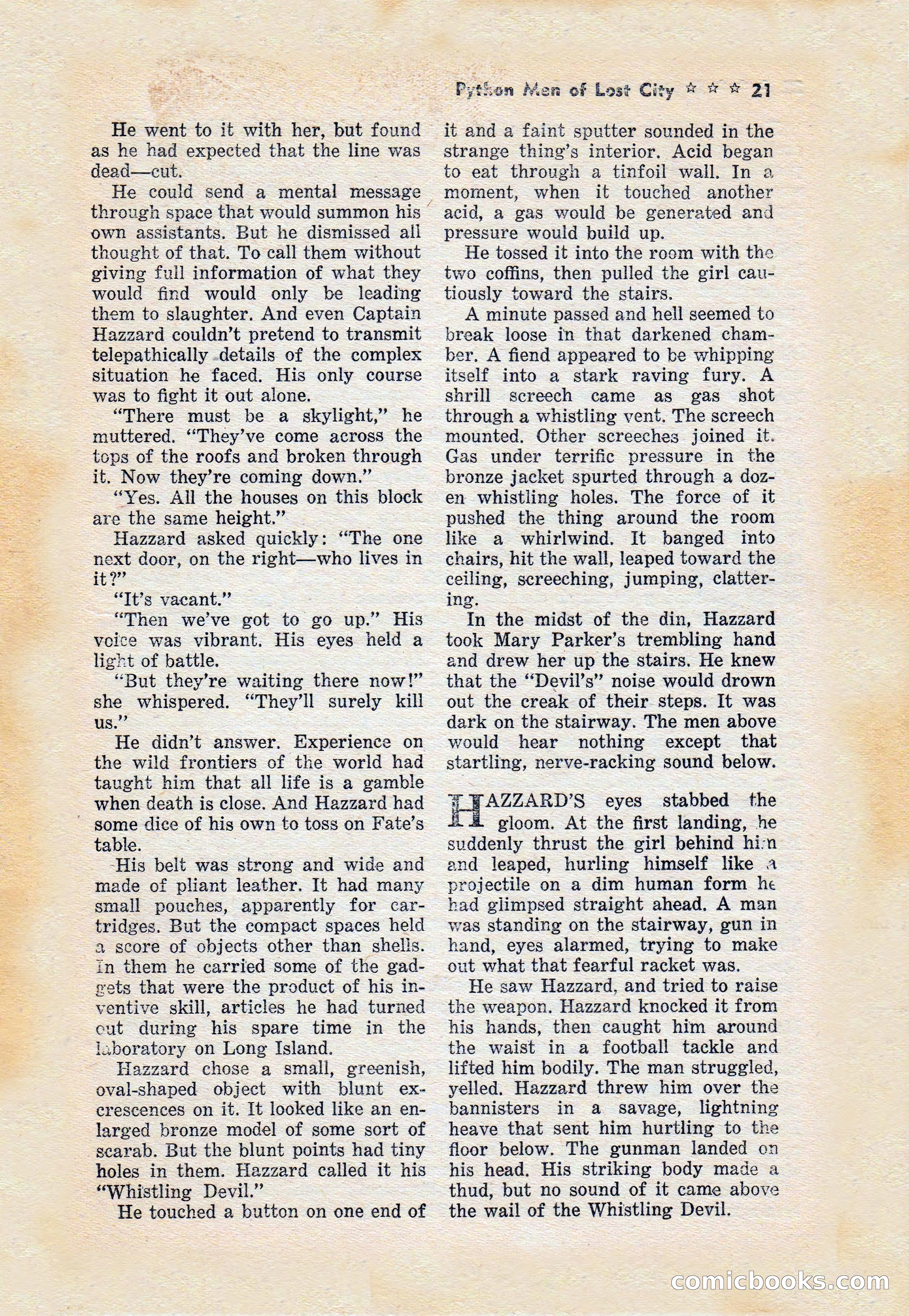 Capt. Hazzard Magazine, May 1938 — page 23 of 100