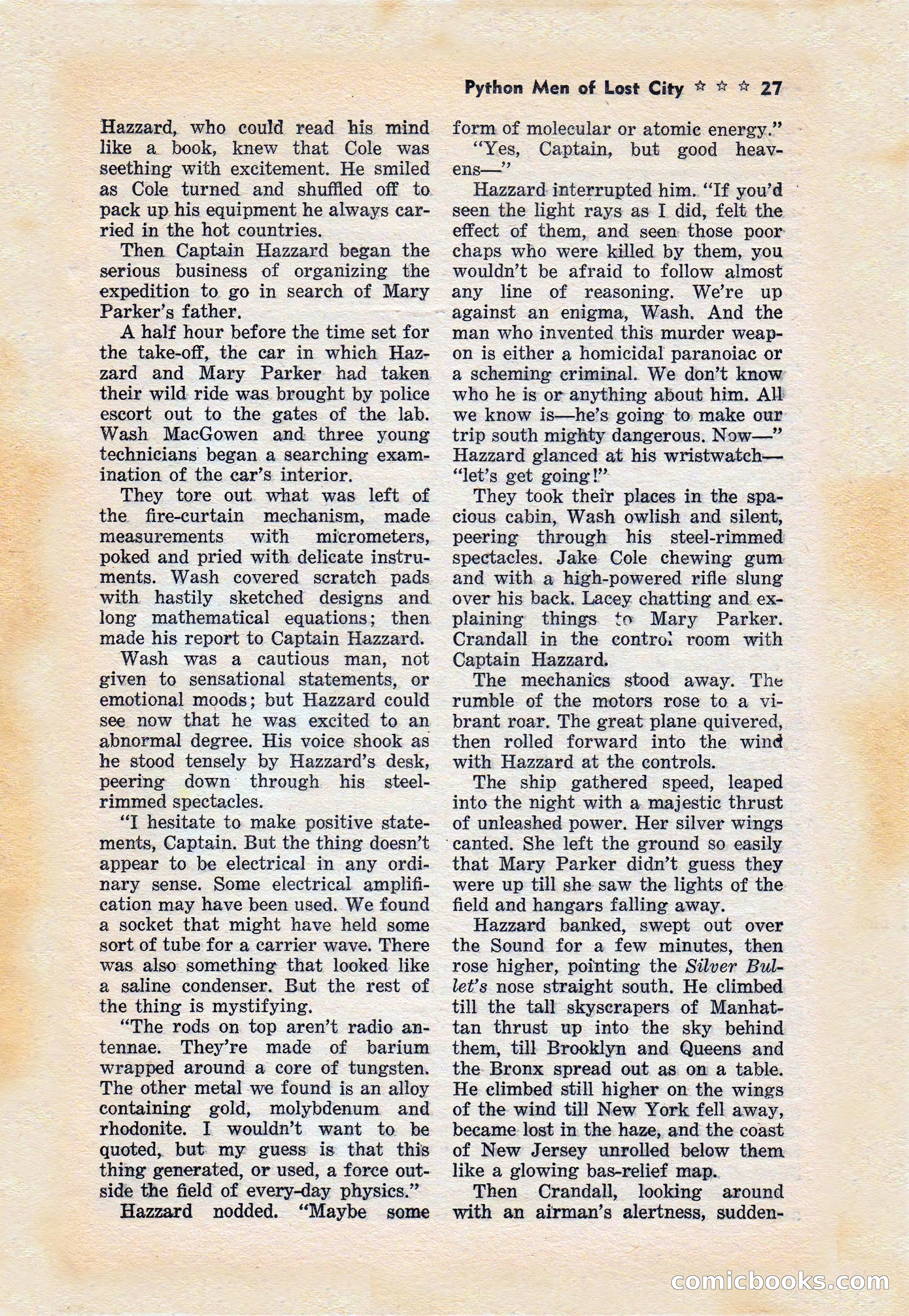 Capt. Hazzard Magazine, May 1938 — page 29 of 100