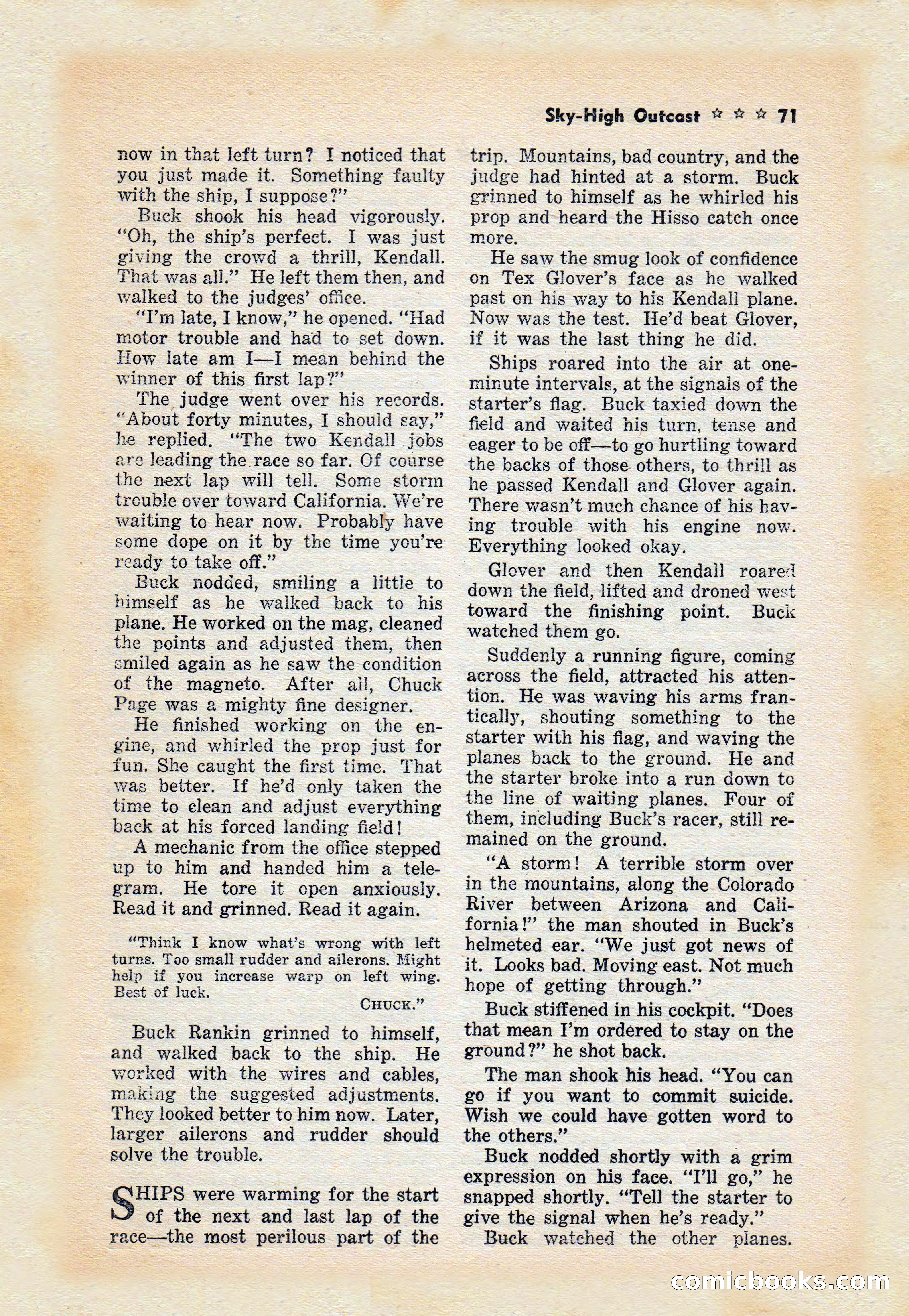 Capt. Hazzard Magazine, May 1938 — page 73 of 100