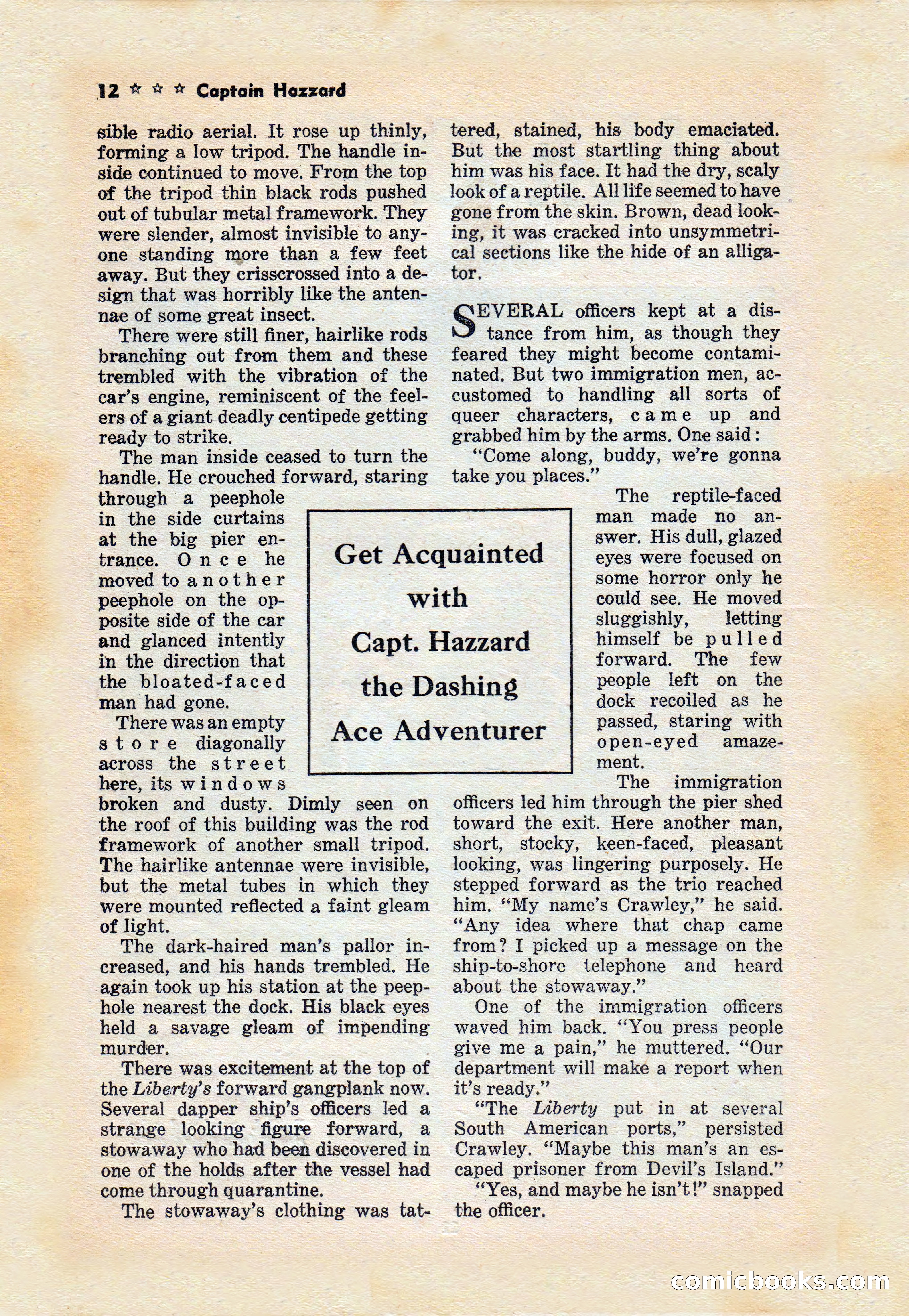 Captain Hazzard Magazine, May 1938 — page 15 of 101