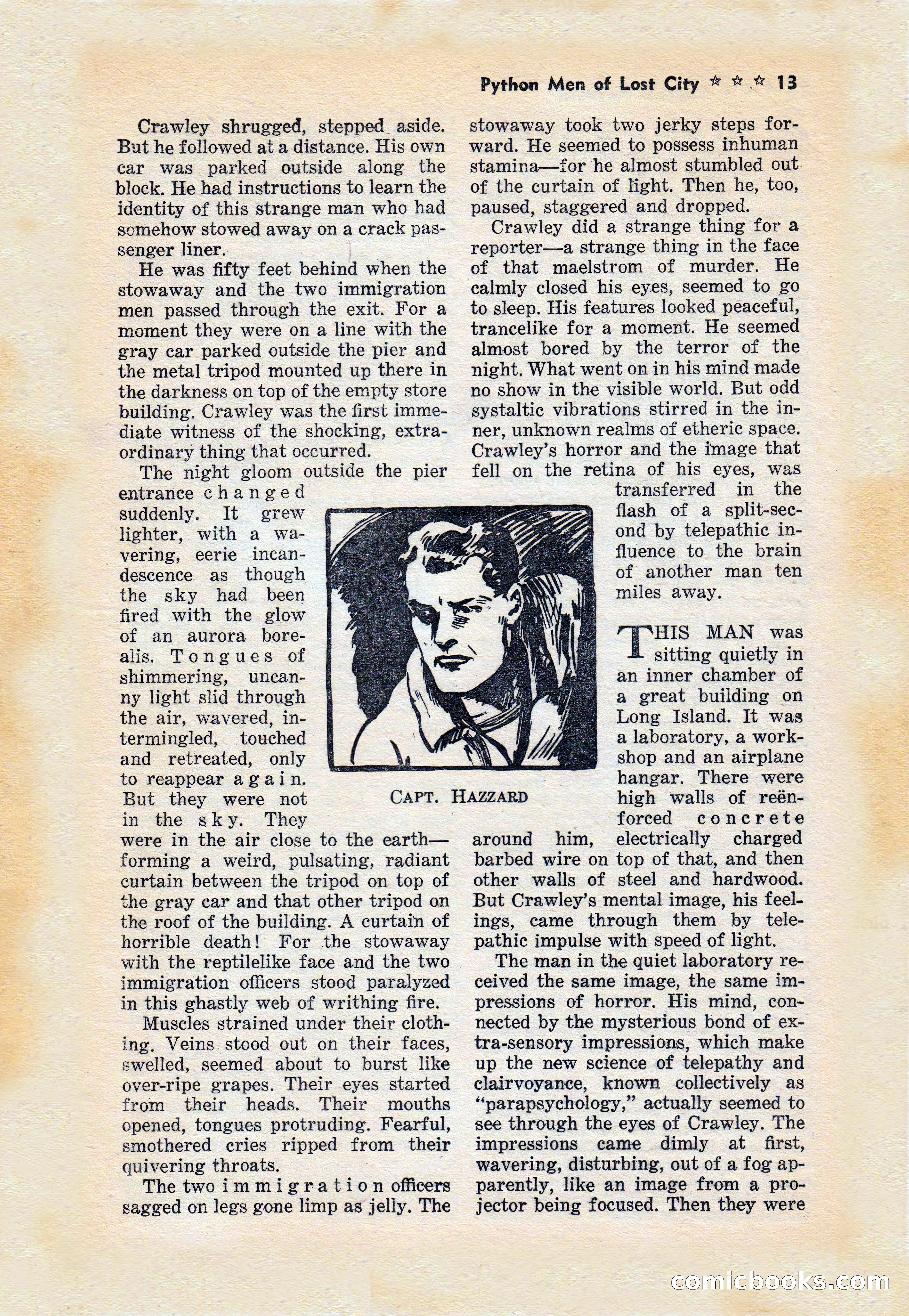 Captain Hazzard Magazine, May 1938 — page 16 of 101