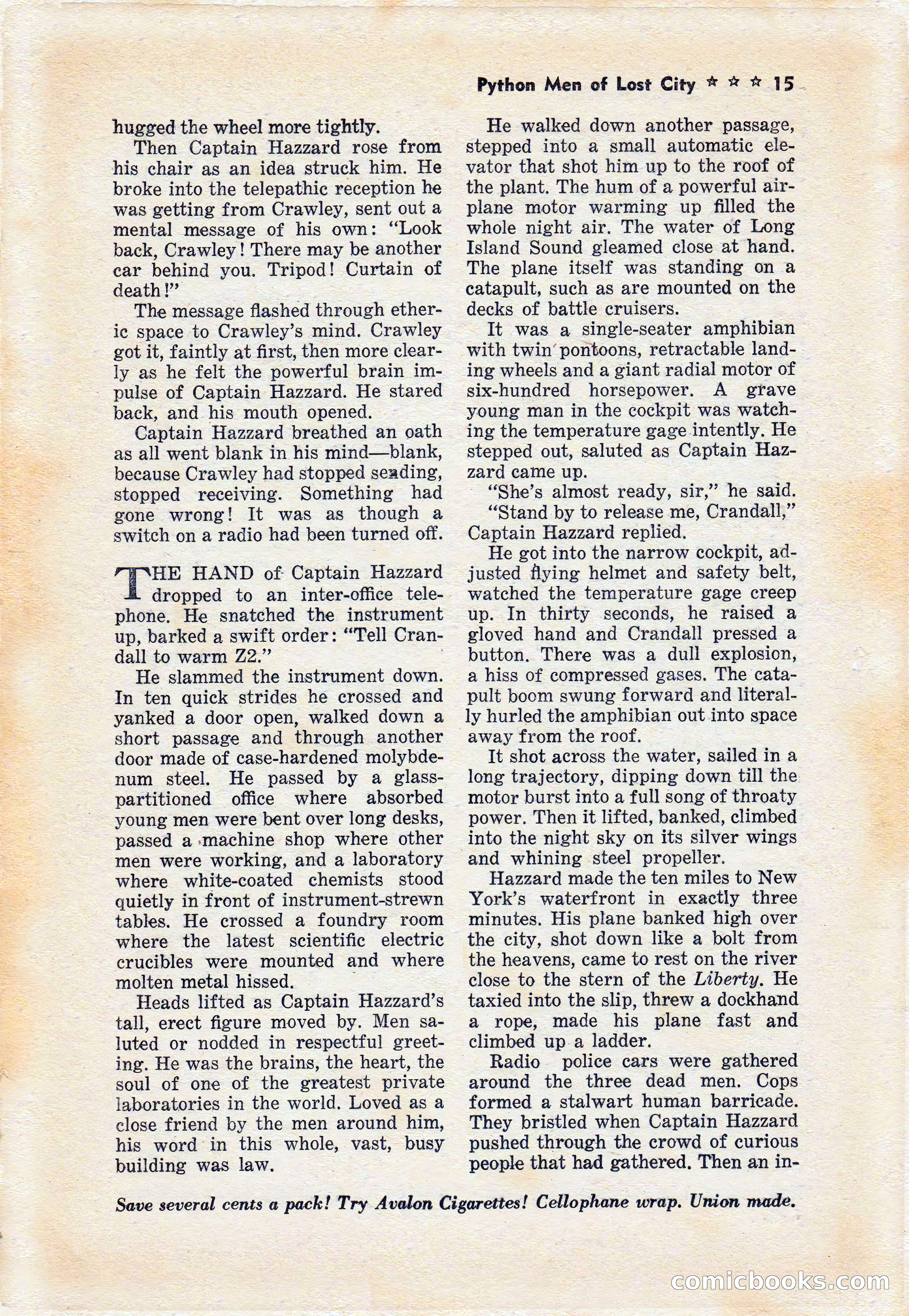Captain Hazzard Magazine, May 1938 — page 18 of 101