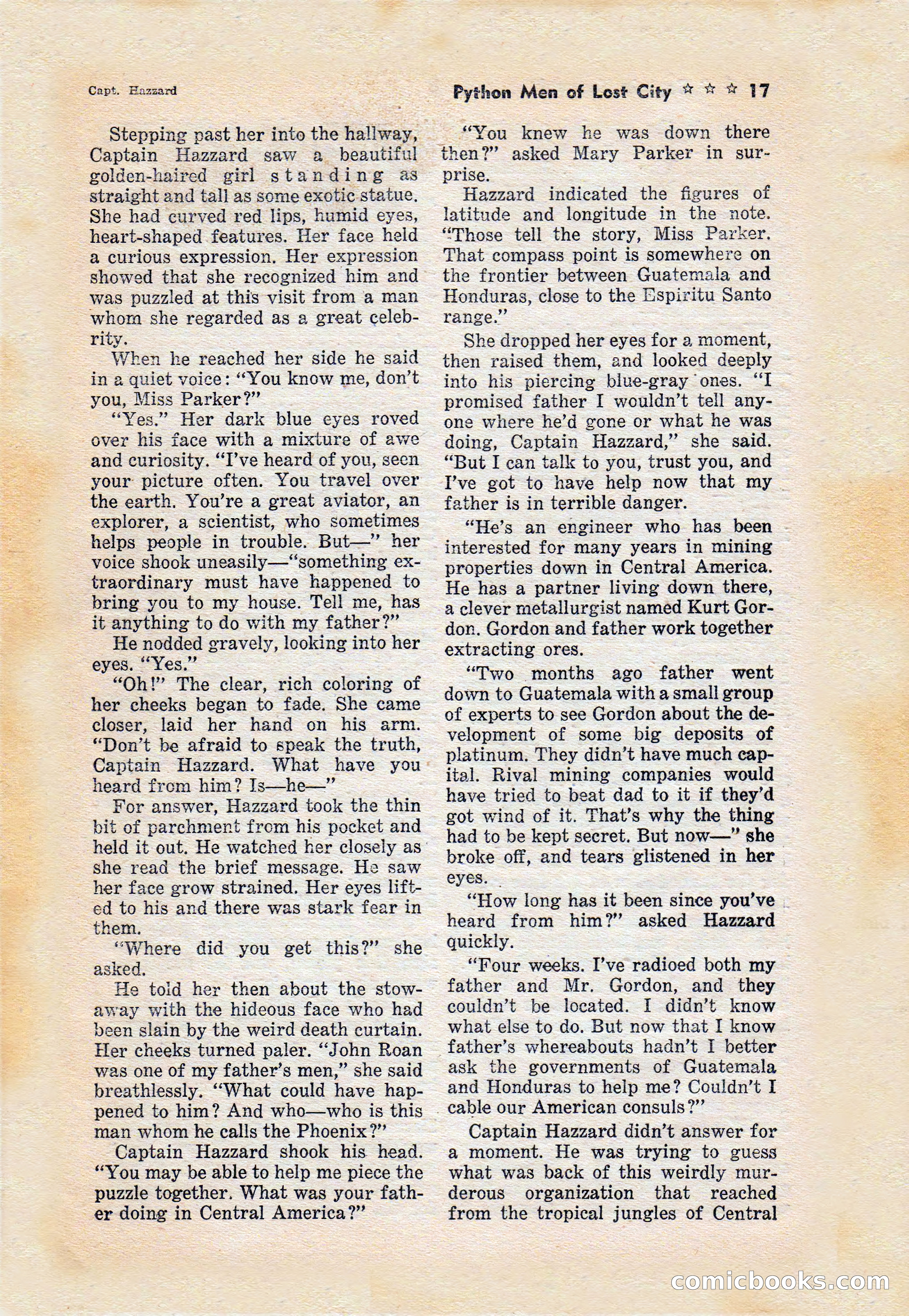 Captain Hazzard Magazine, May 1938 — page 20 of 101