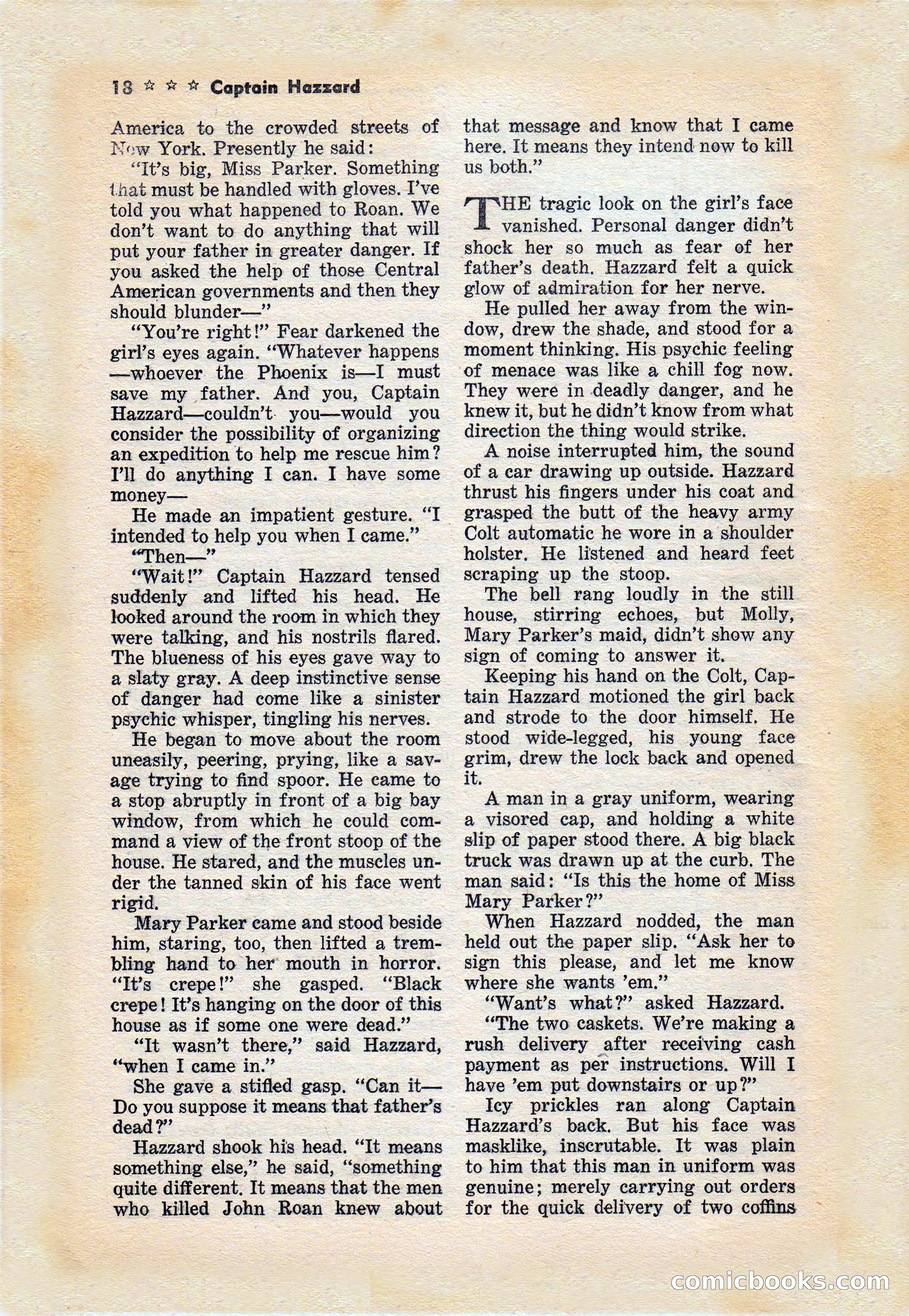 Captain Hazzard Magazine, May 1938 — page 21 of 101