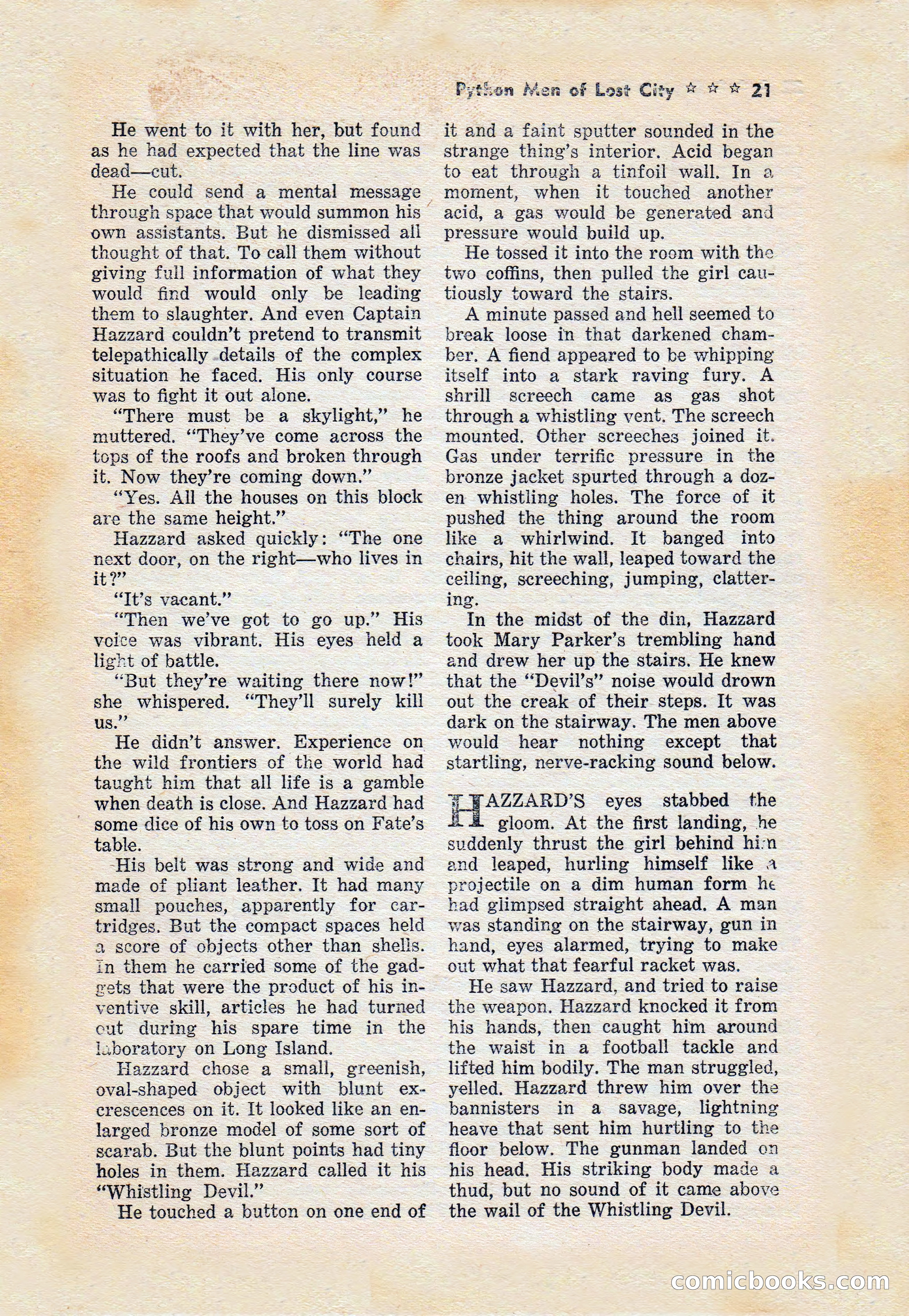 Captain Hazzard Magazine, May 1938 — page 24 of 101