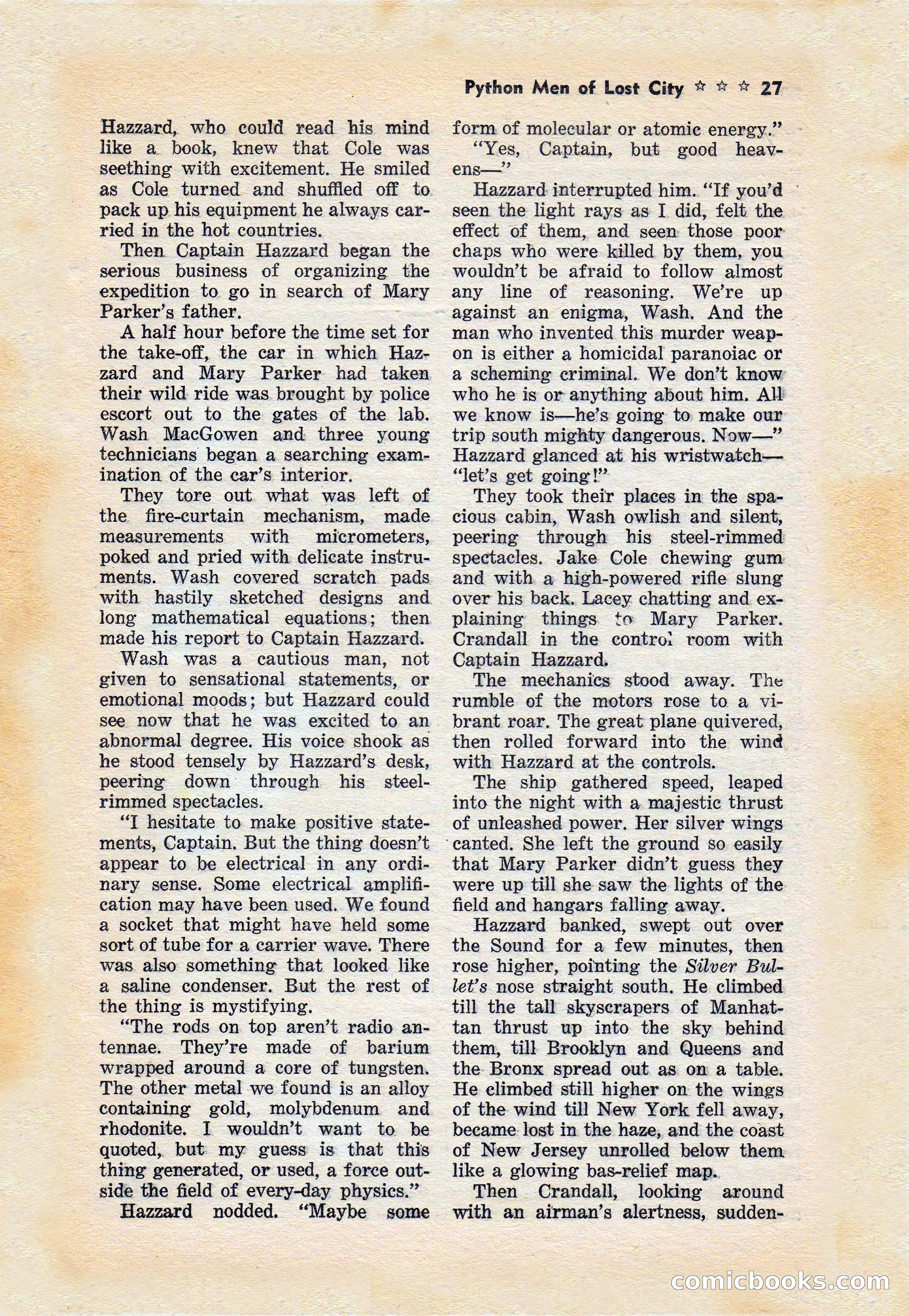Captain Hazzard Magazine, May 1938 — page 30 of 101