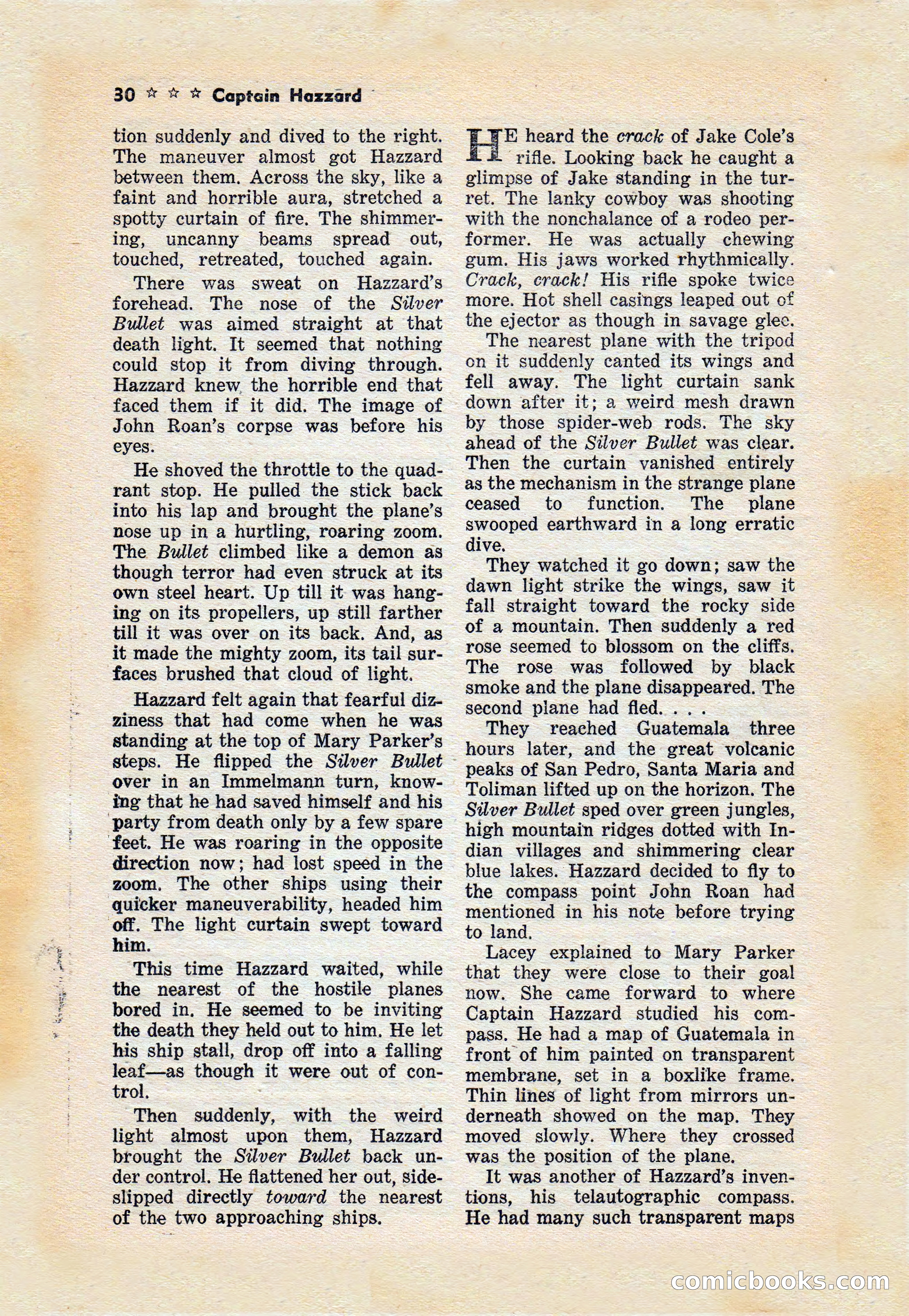Captain Hazzard Magazine, May 1938 — page 33 of 101