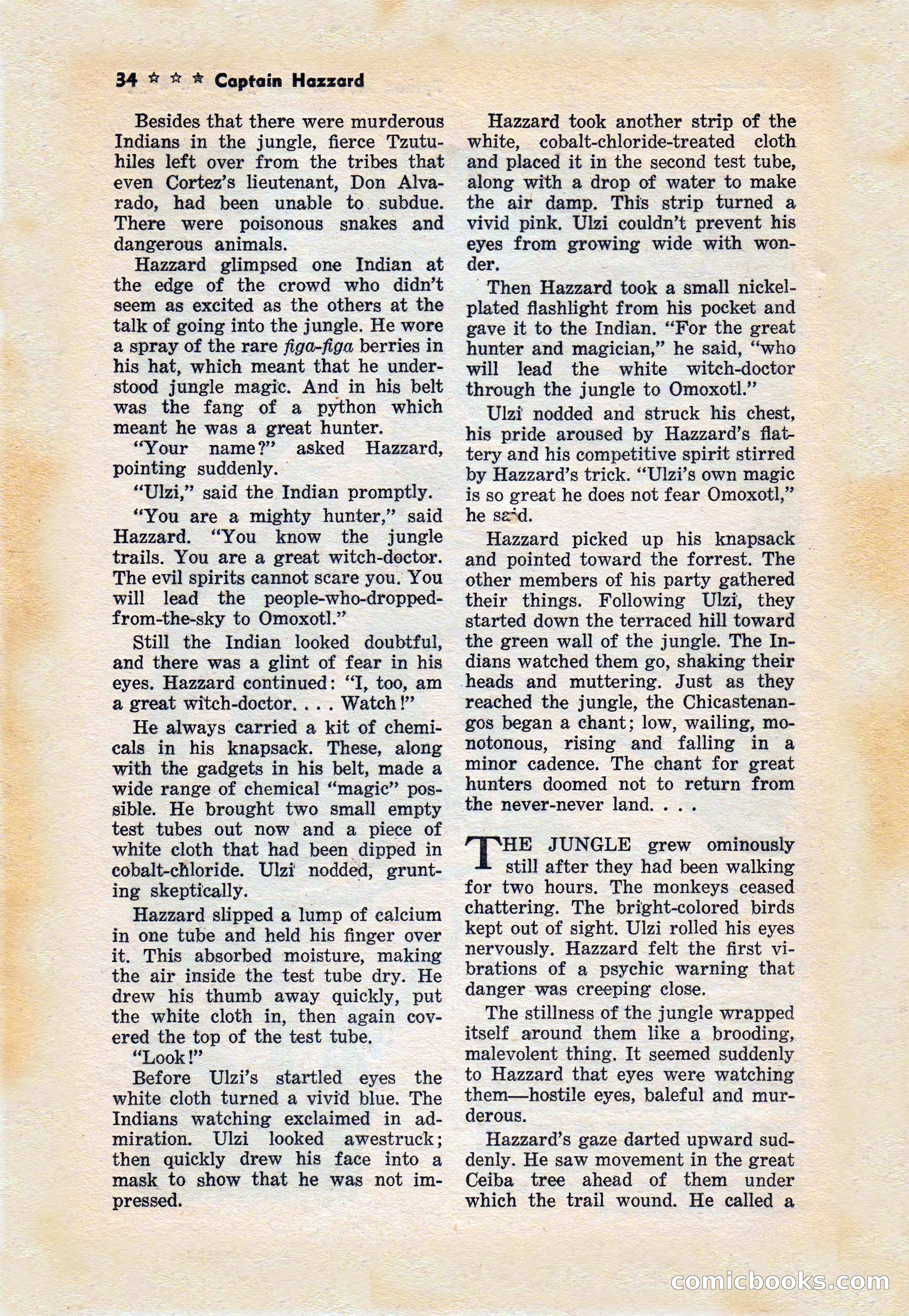 Captain Hazzard Magazine, May 1938 — page 37 of 101