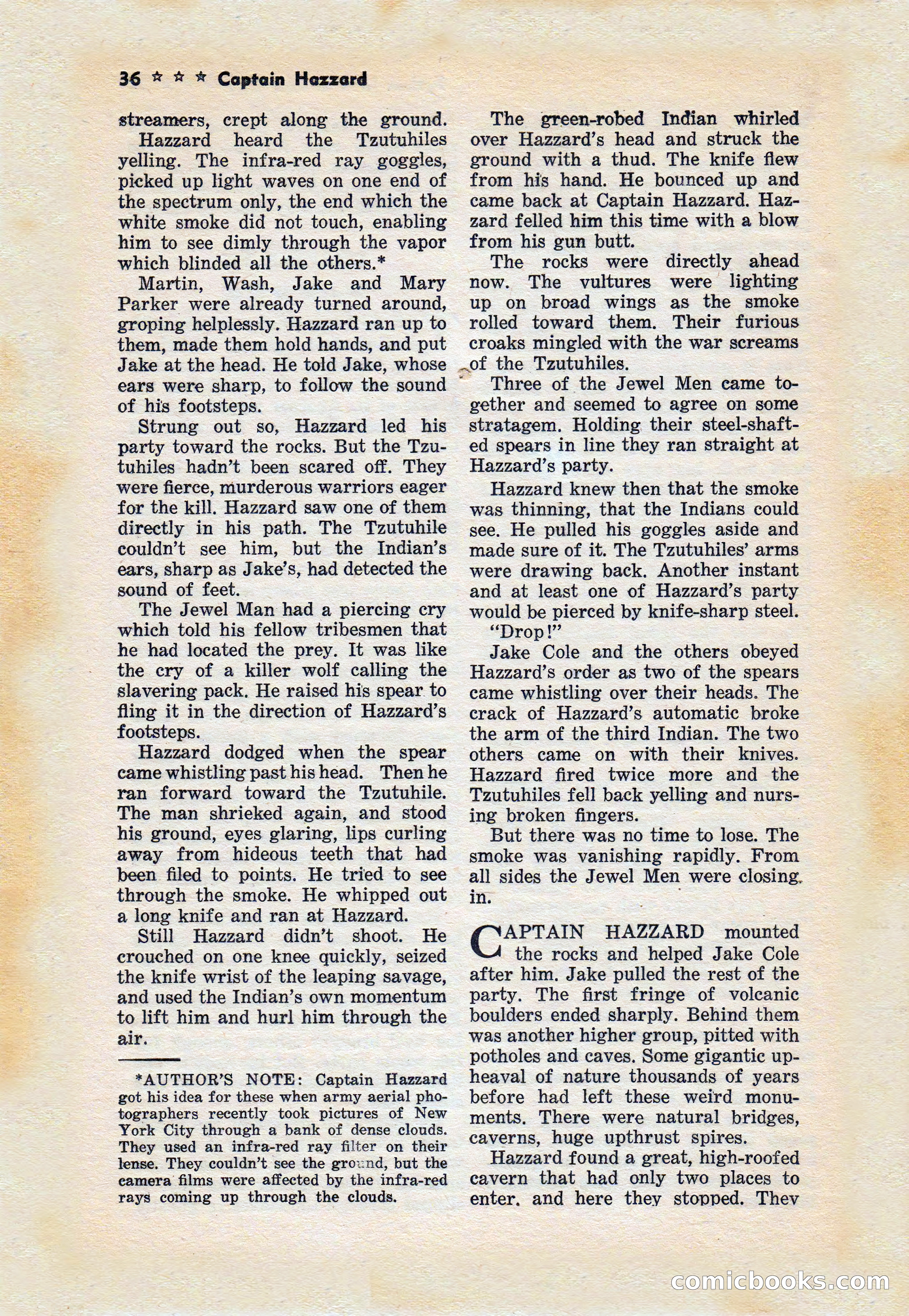 Captain Hazzard Magazine, May 1938 — page 39 of 101