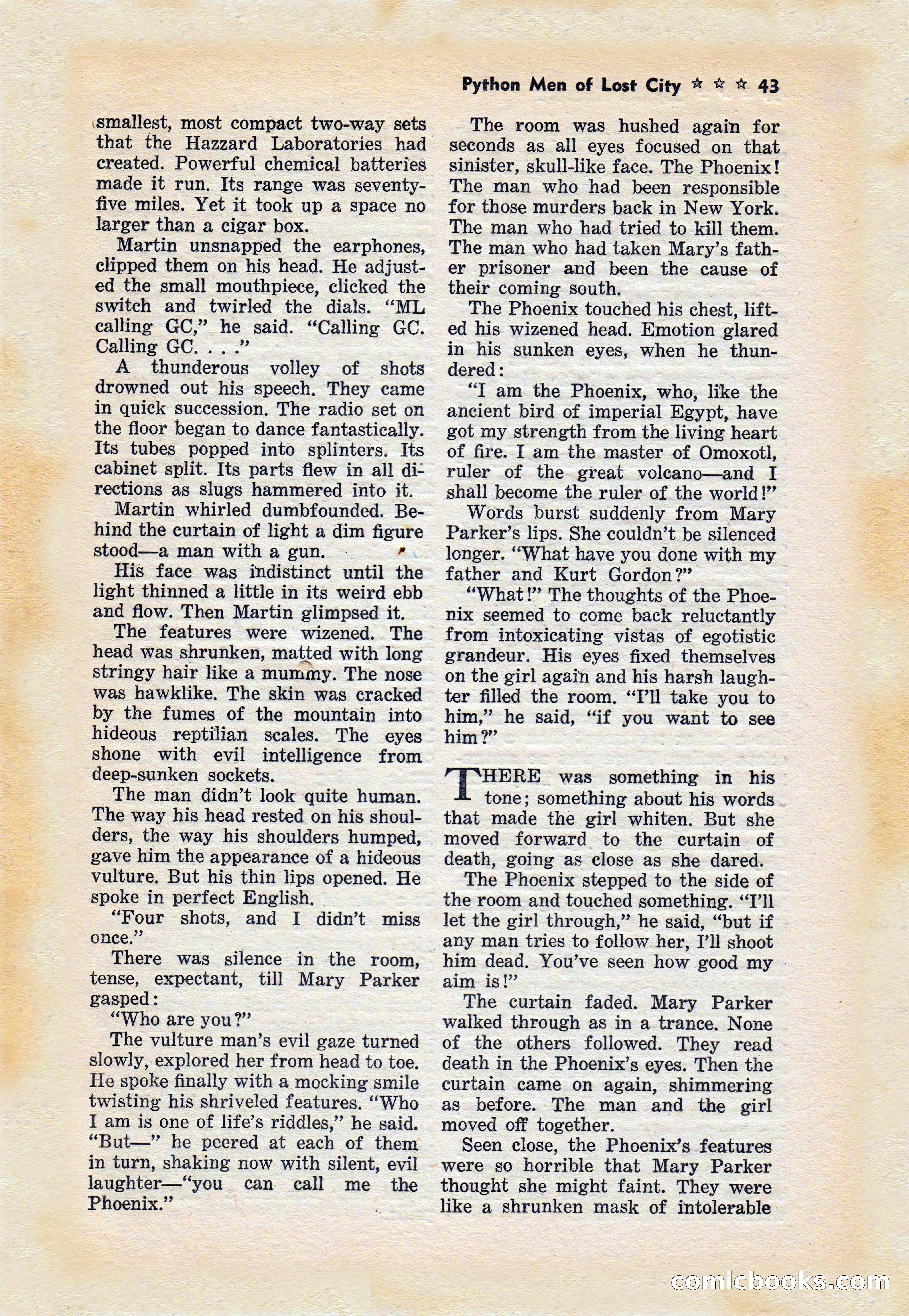 Captain Hazzard Magazine, May 1938 — page 46 of 101