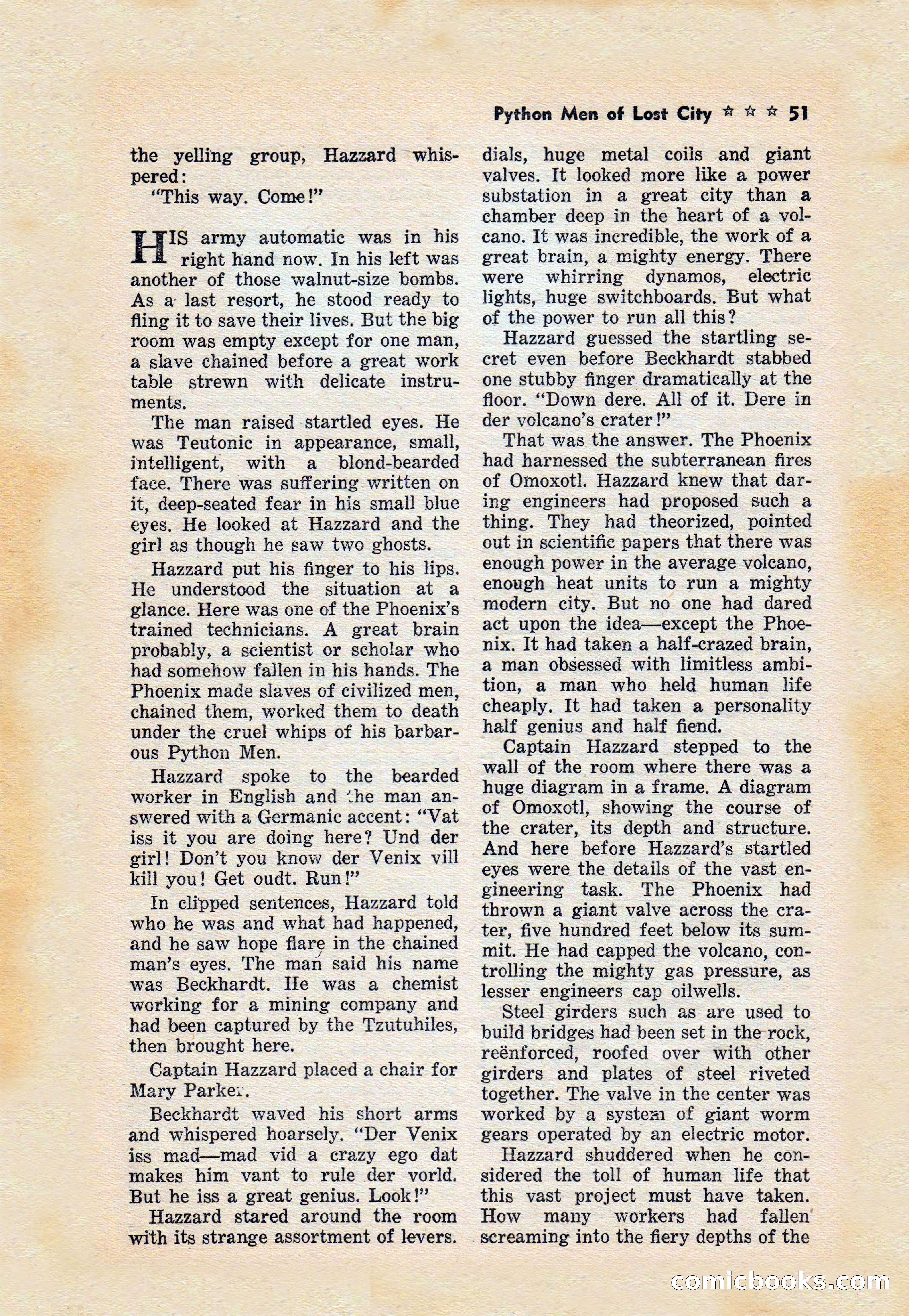 Captain Hazzard Magazine, May 1938 — page 54 of 101
