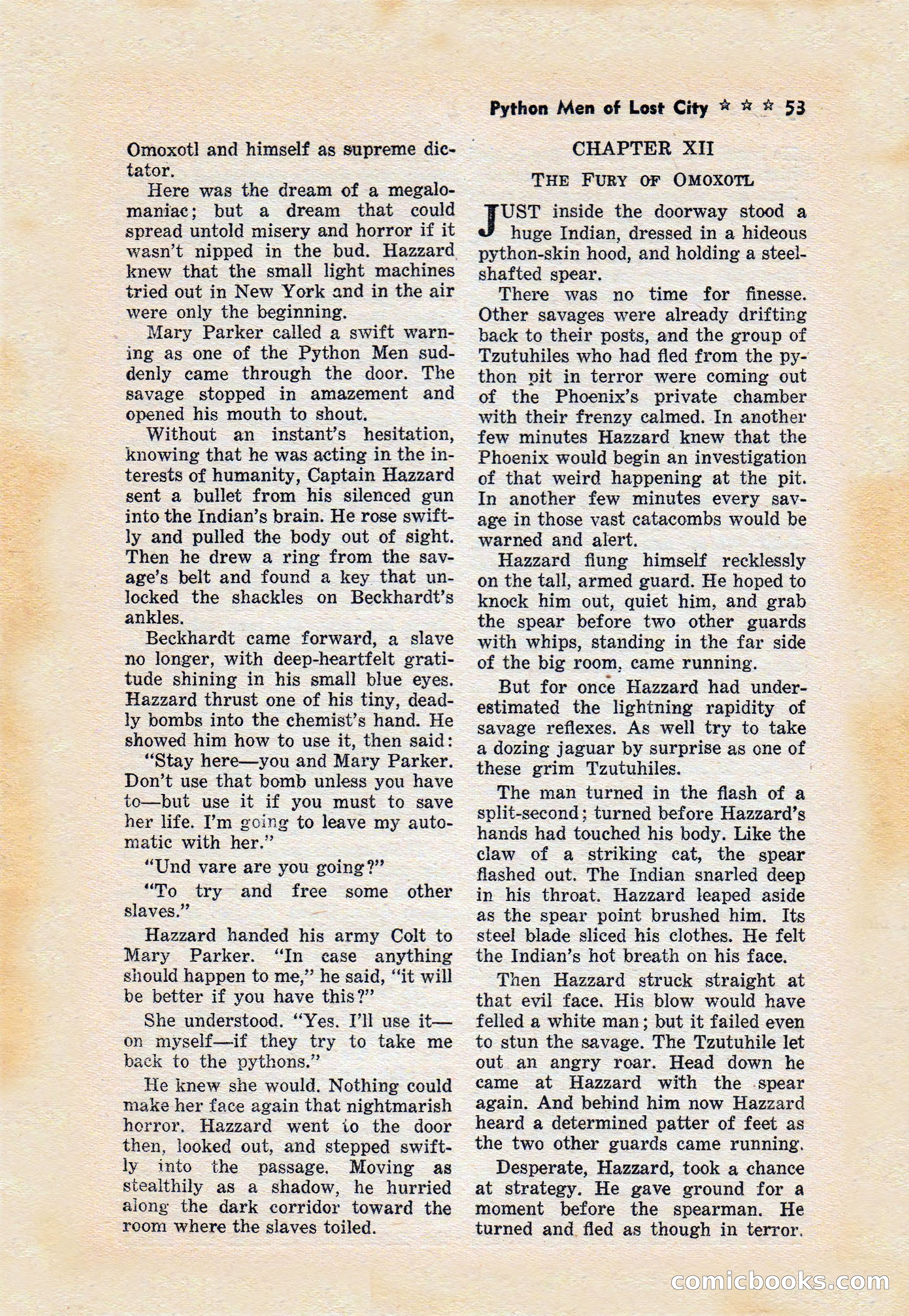 Captain Hazzard Magazine, May 1938 — page 56 of 101