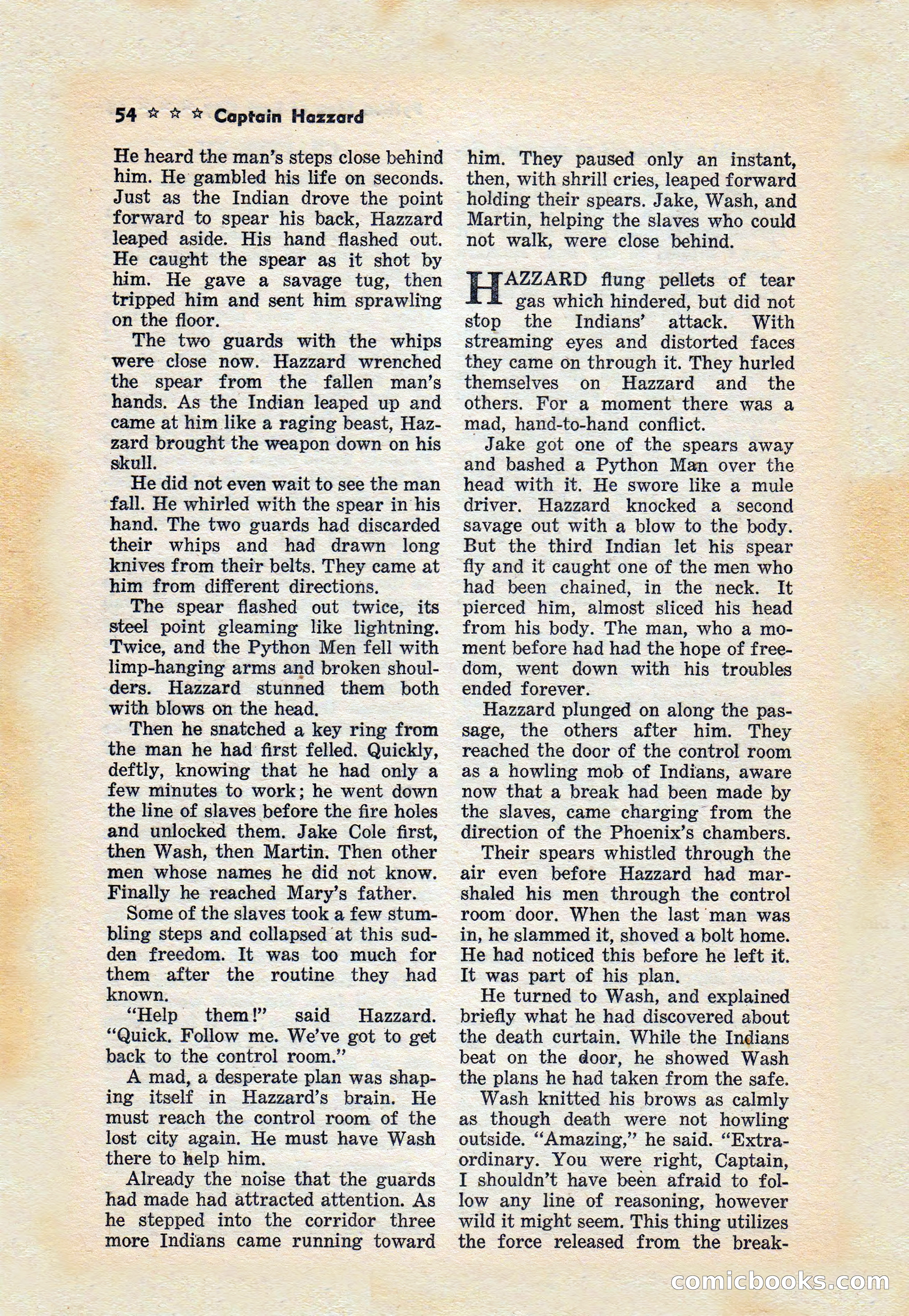 Captain Hazzard Magazine, May 1938 — page 57 of 101