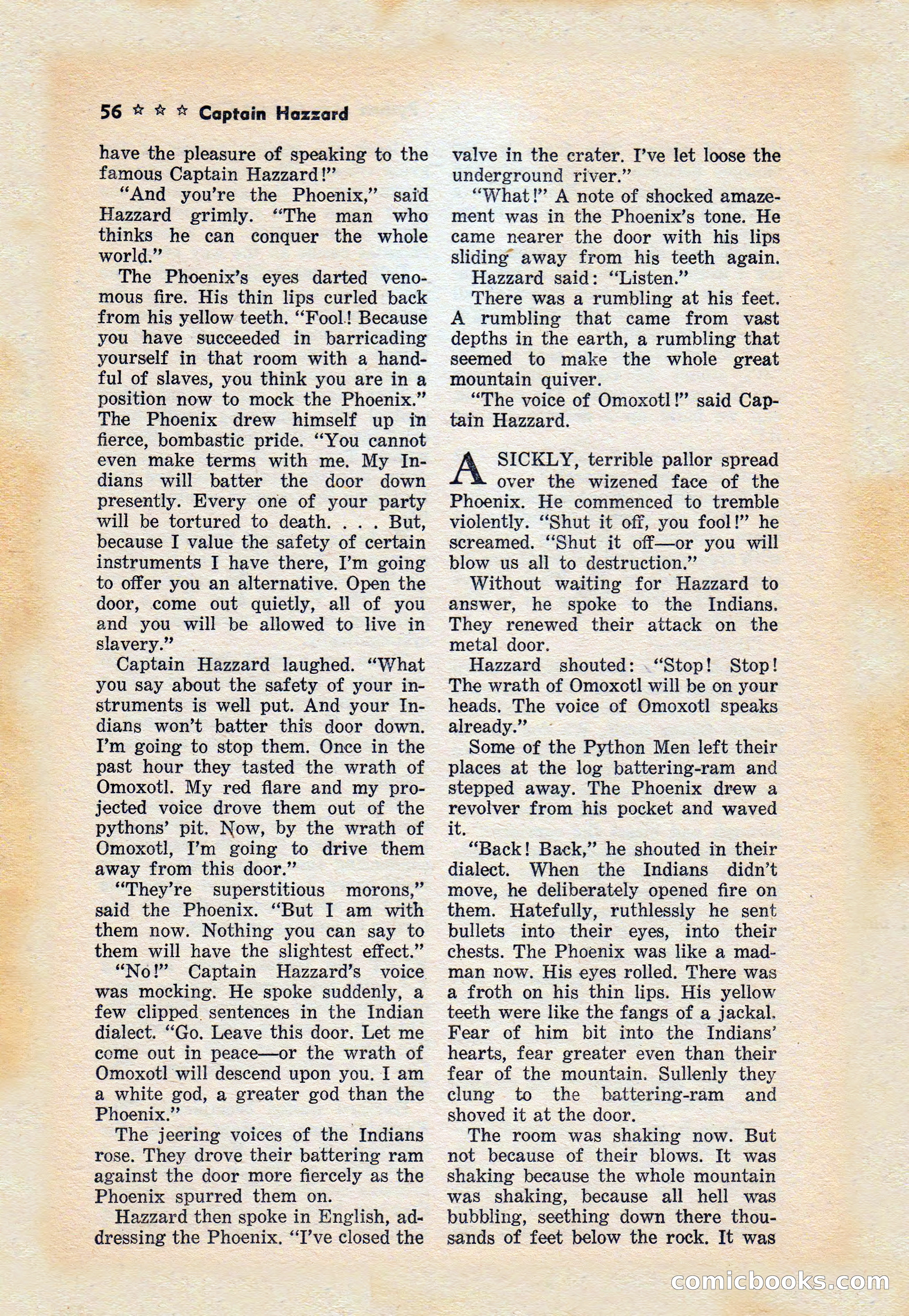 Captain Hazzard Magazine, May 1938 — page 59 of 101