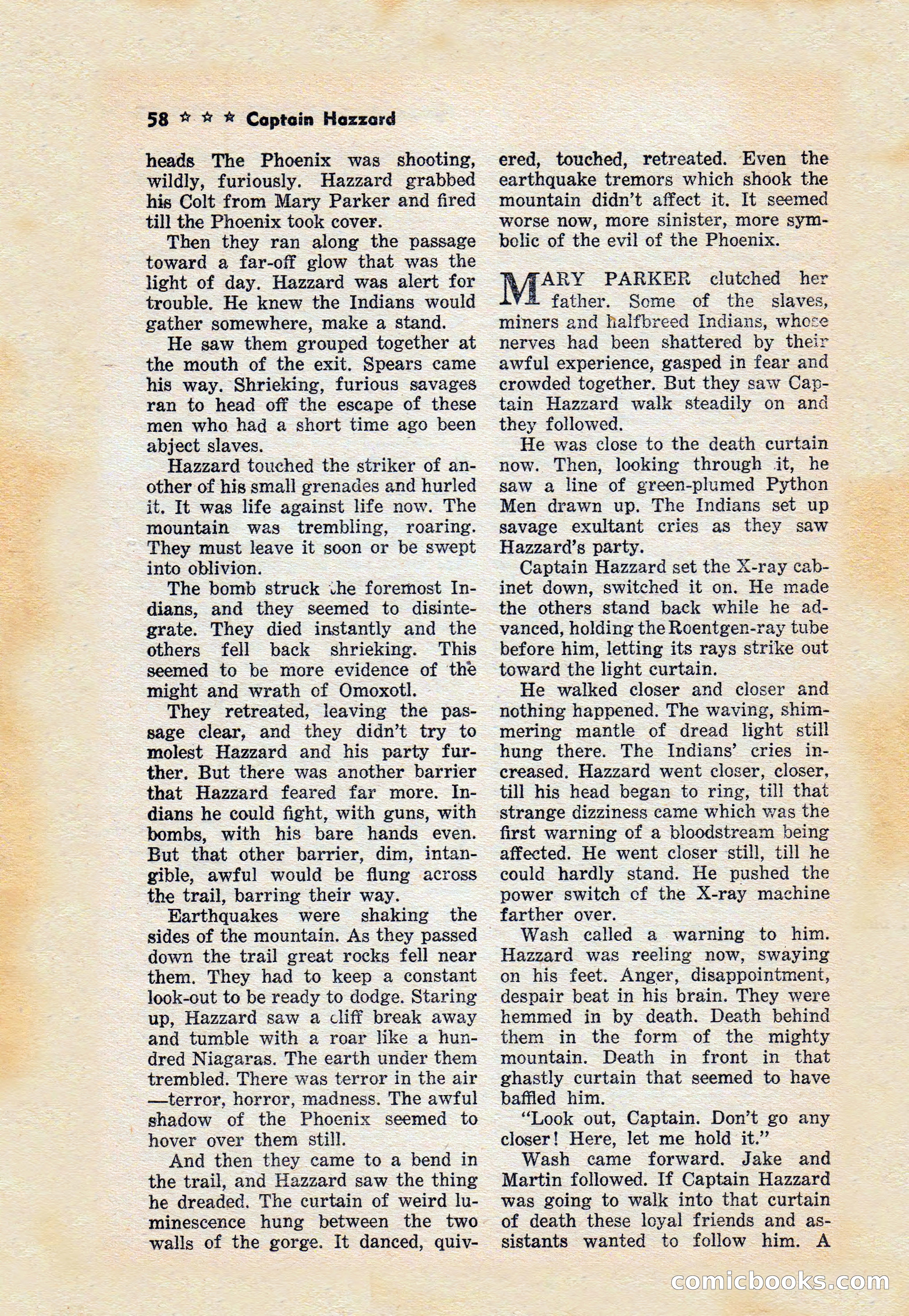 Captain Hazzard Magazine, May 1938 — page 61 of 101