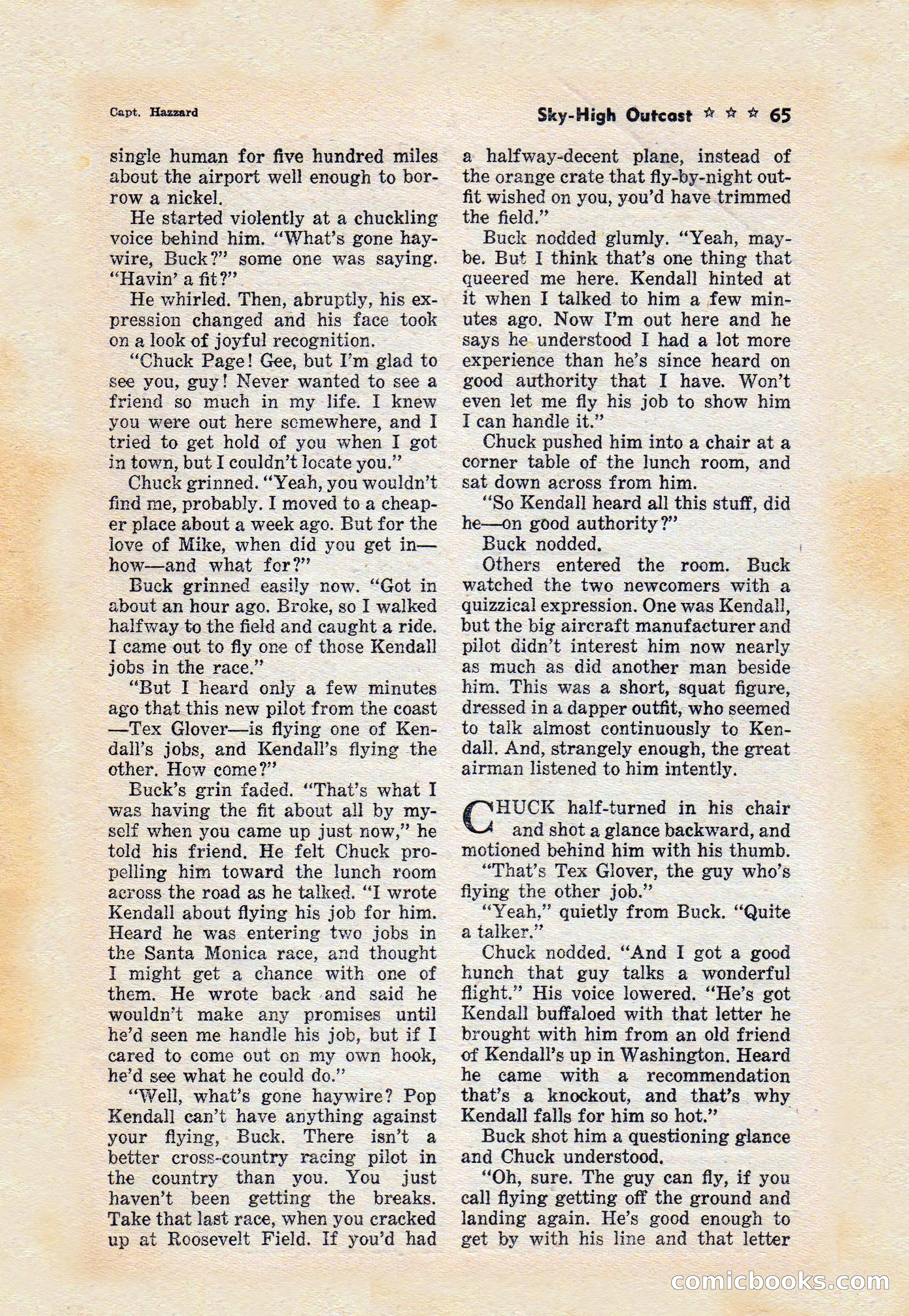 Captain Hazzard Magazine, May 1938 — page 68 of 101