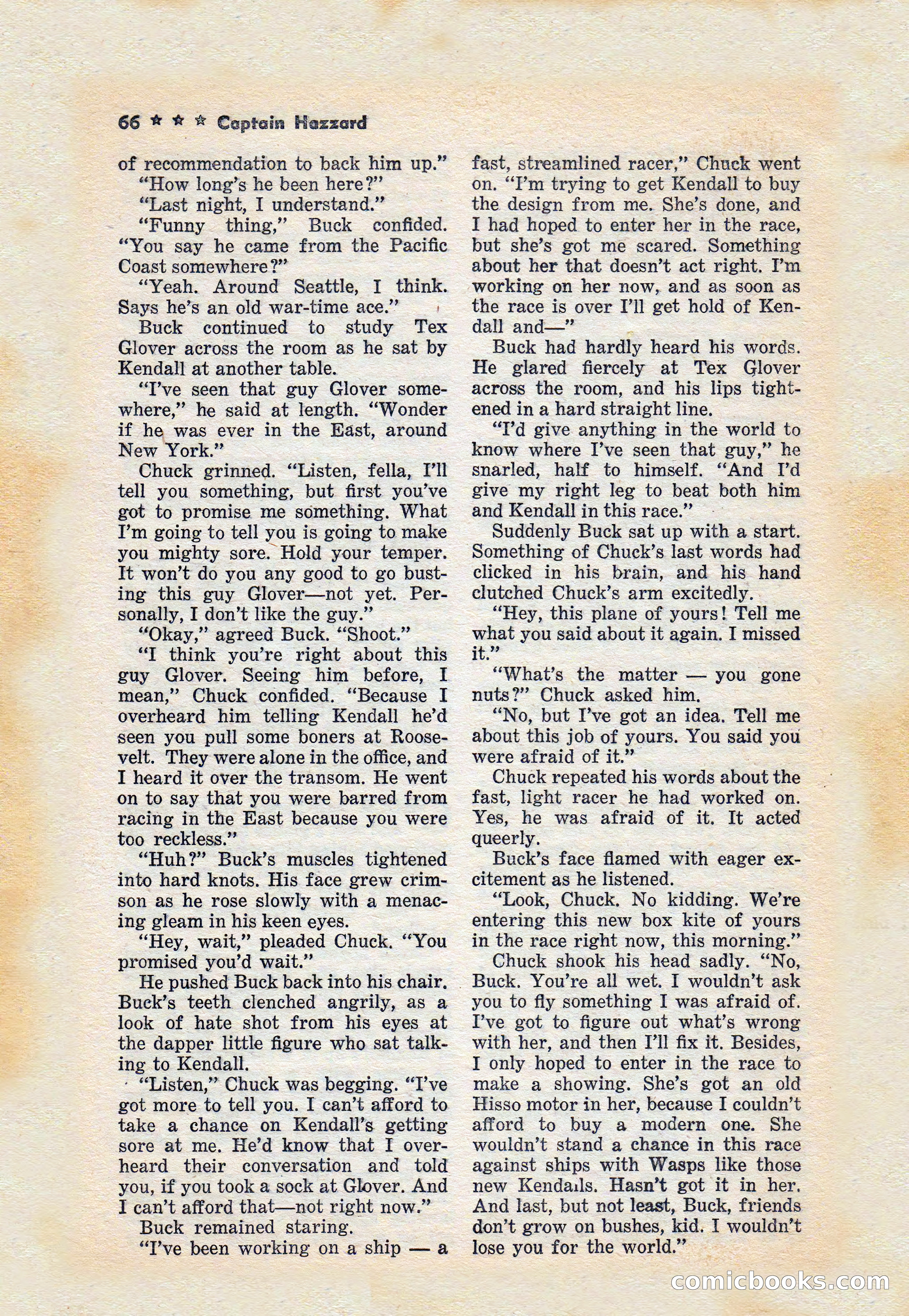 Captain Hazzard Magazine, May 1938 — page 69 of 101