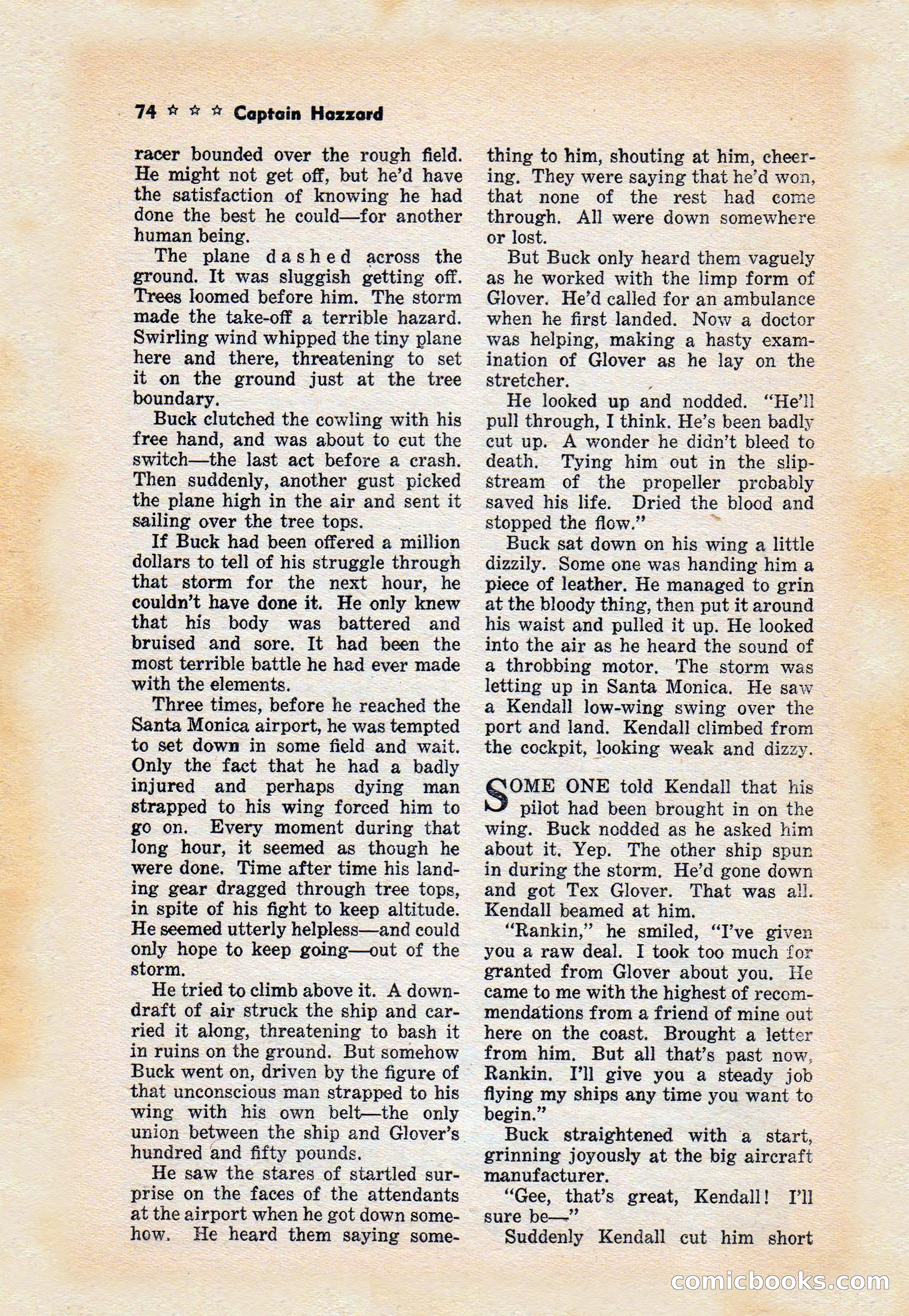 Captain Hazzard Magazine, May 1938 — page 77 of 101