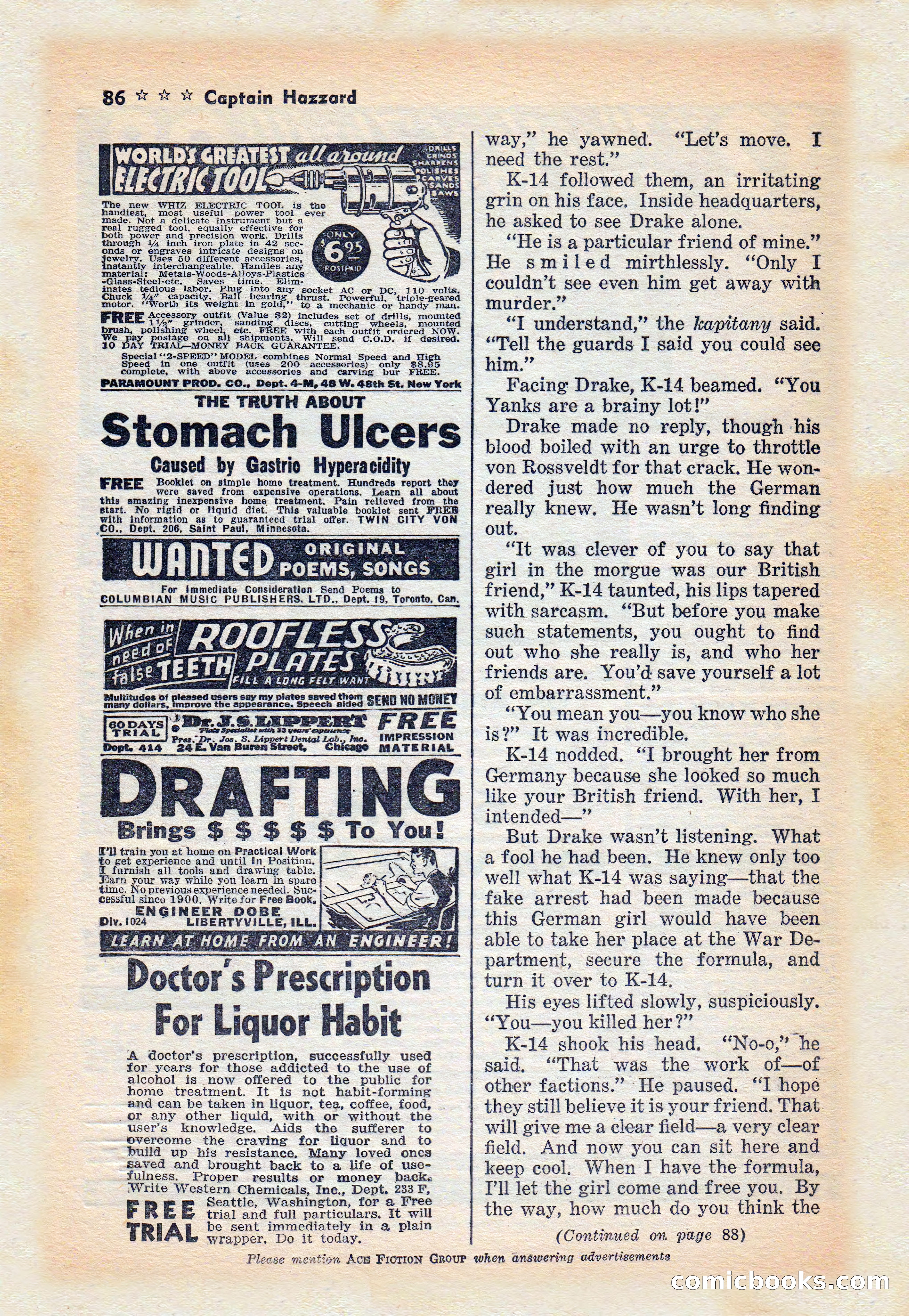 Captain Hazzard Magazine, May 1938 — page 89 of 101