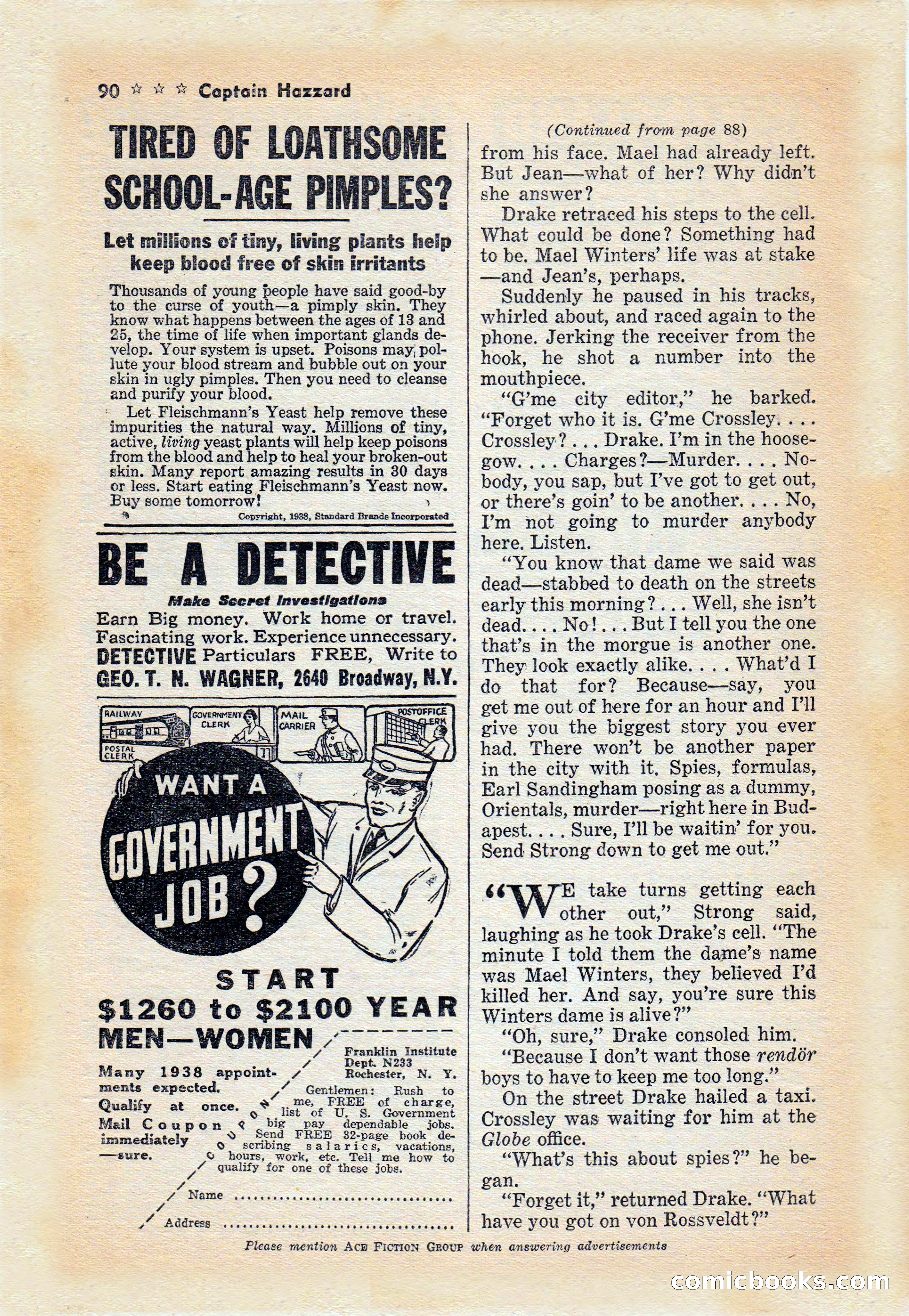 Captain Hazzard Magazine, May 1938 — page 93 of 101