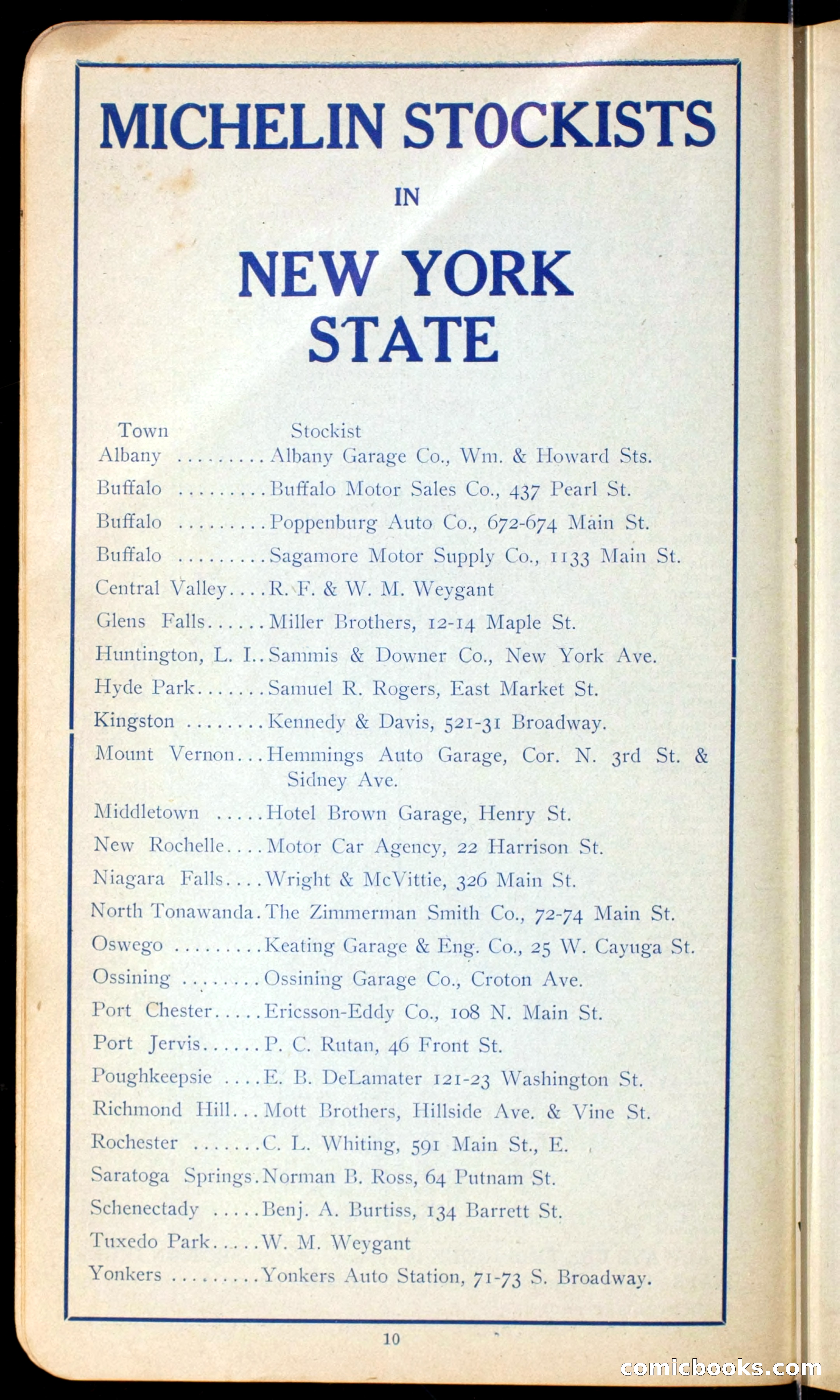 The Automobile Official Blue Book, 1910 — page 18 of 400