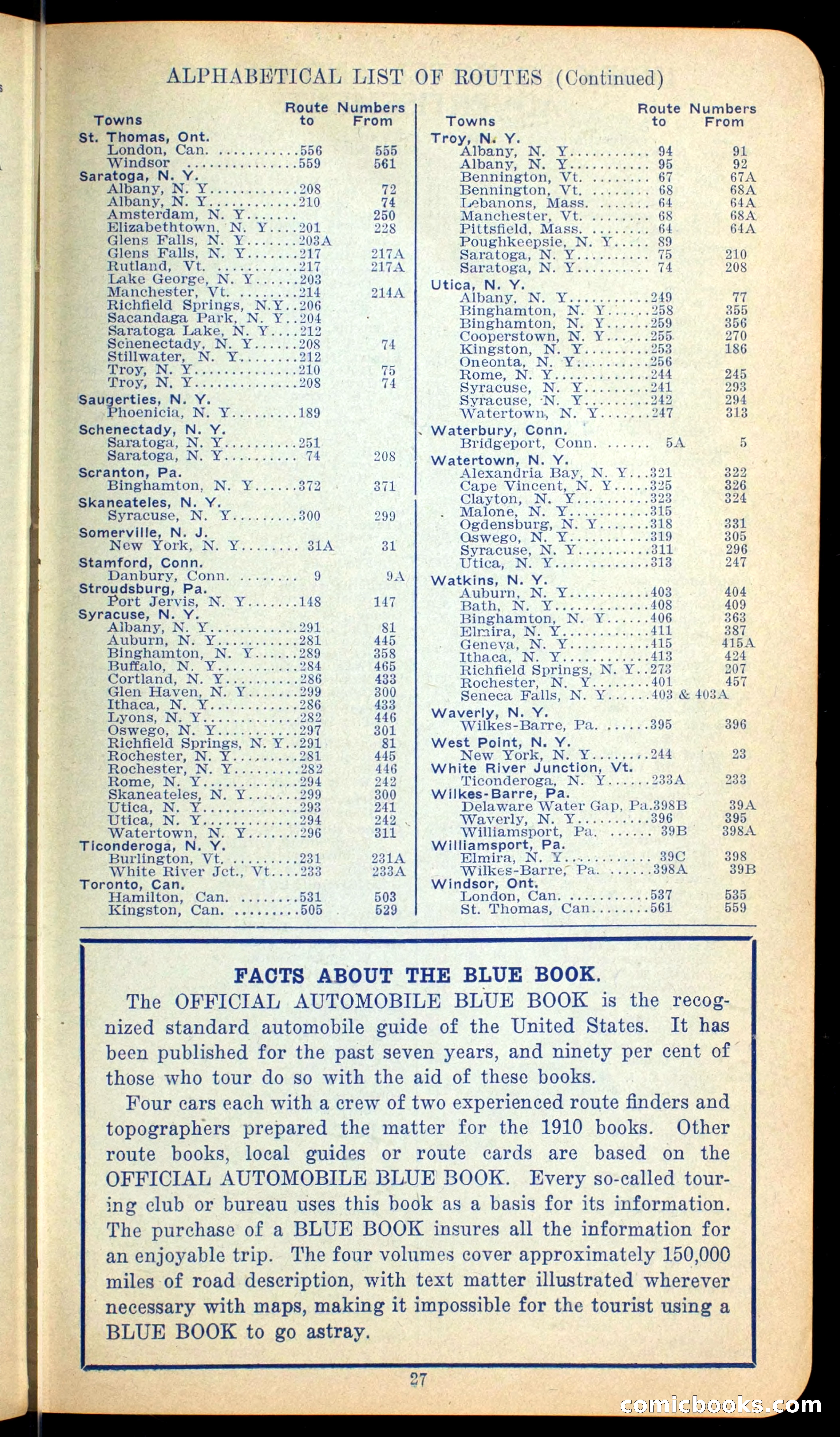 The Automobile Official Blue Book, 1910 — page 35 of 400