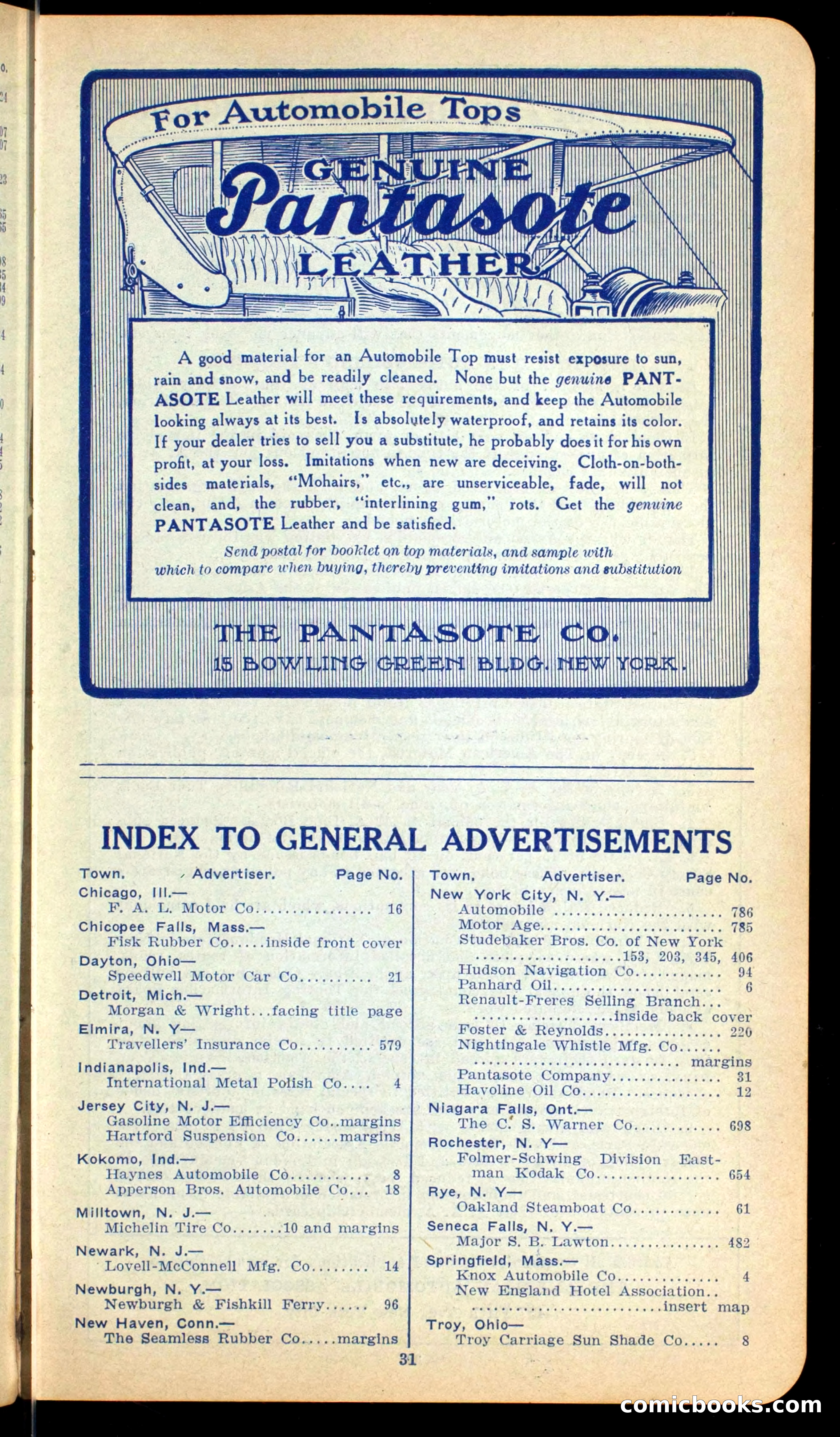 The Automobile Official Blue Book, 1910 — page 39 of 400