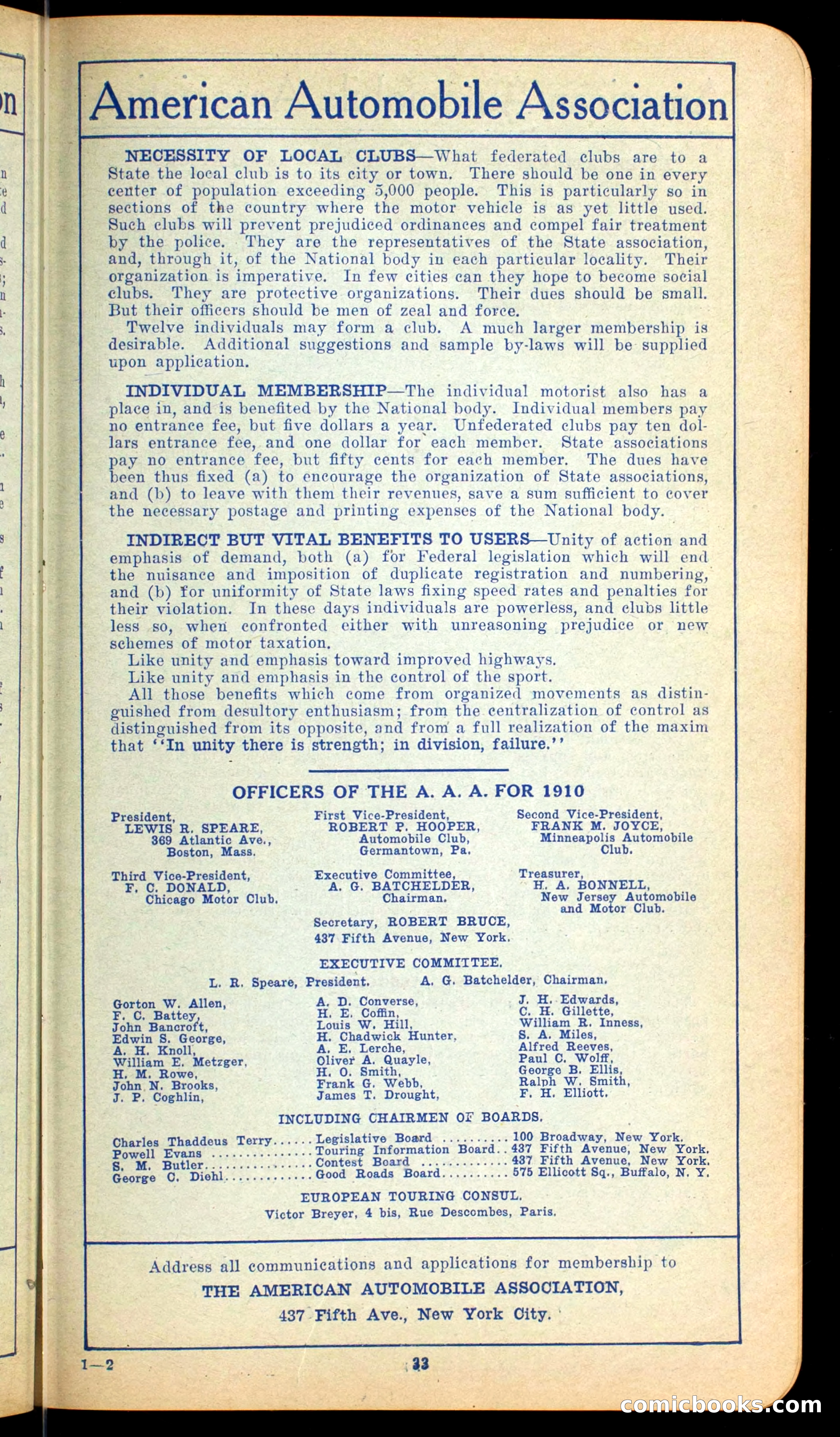 The Automobile Official Blue Book, 1910 — page 41 of 400