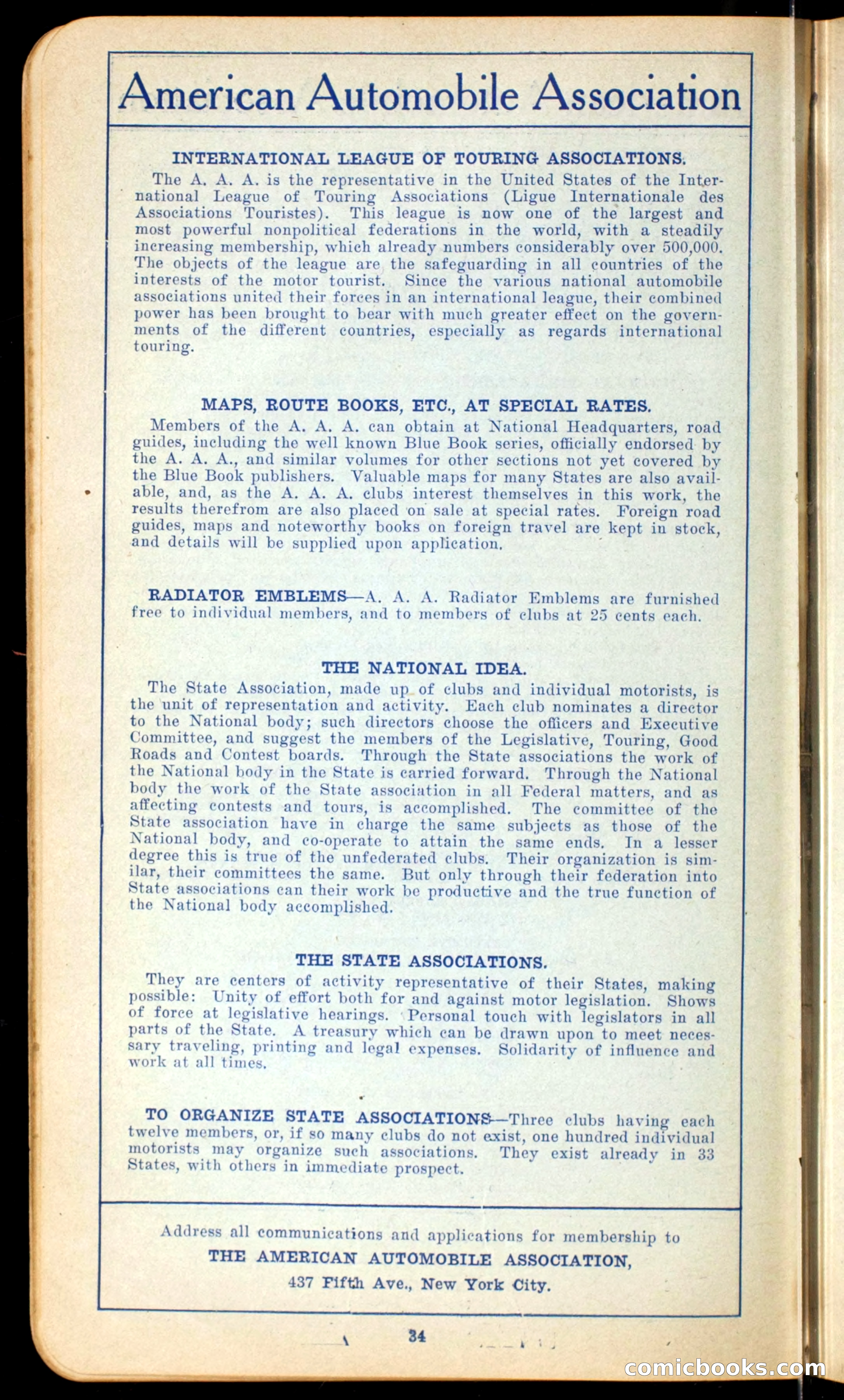 The Automobile Official Blue Book, 1910 — page 42 of 400
