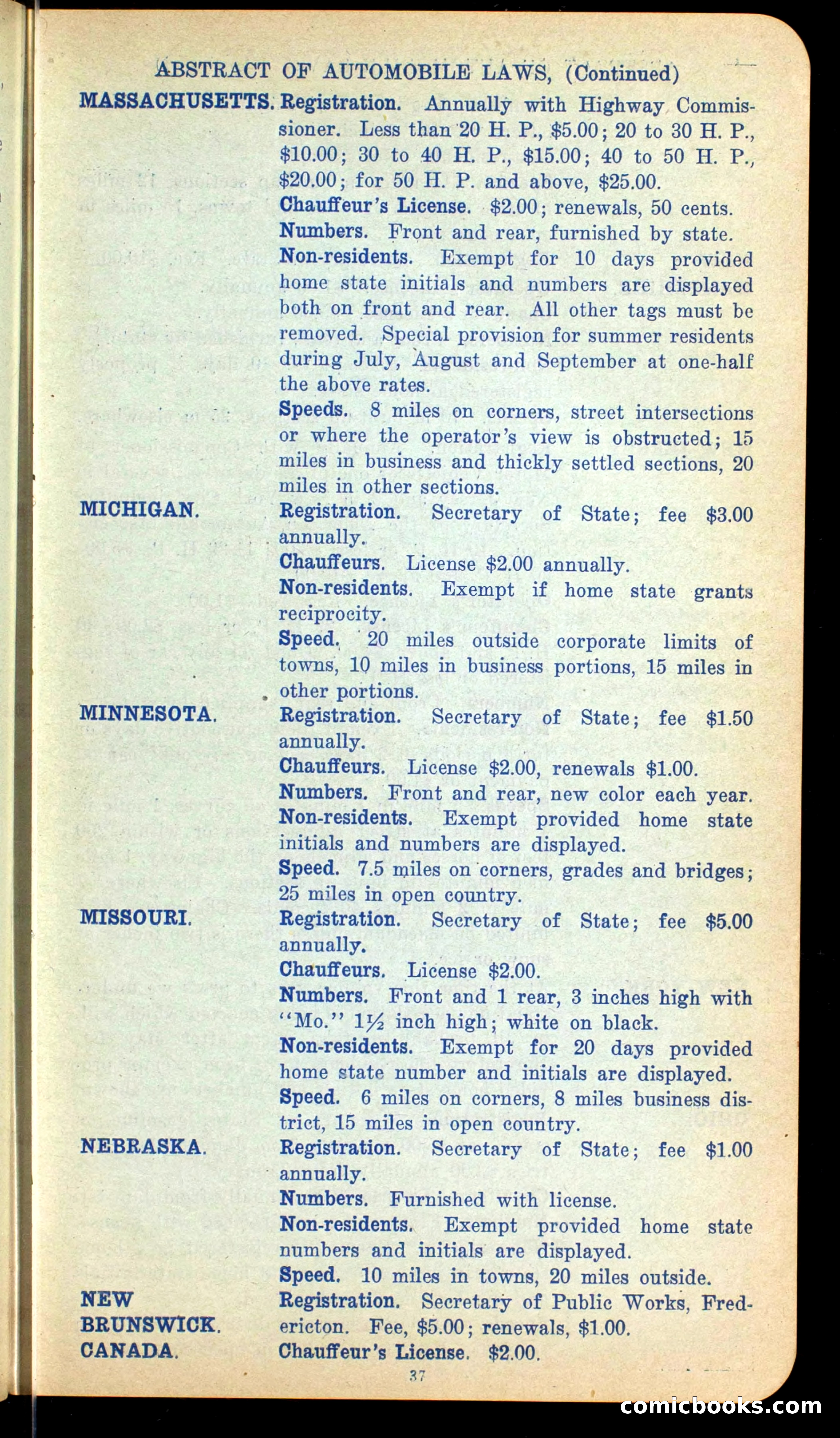 The Automobile Official Blue Book, 1910 — page 45 of 400
