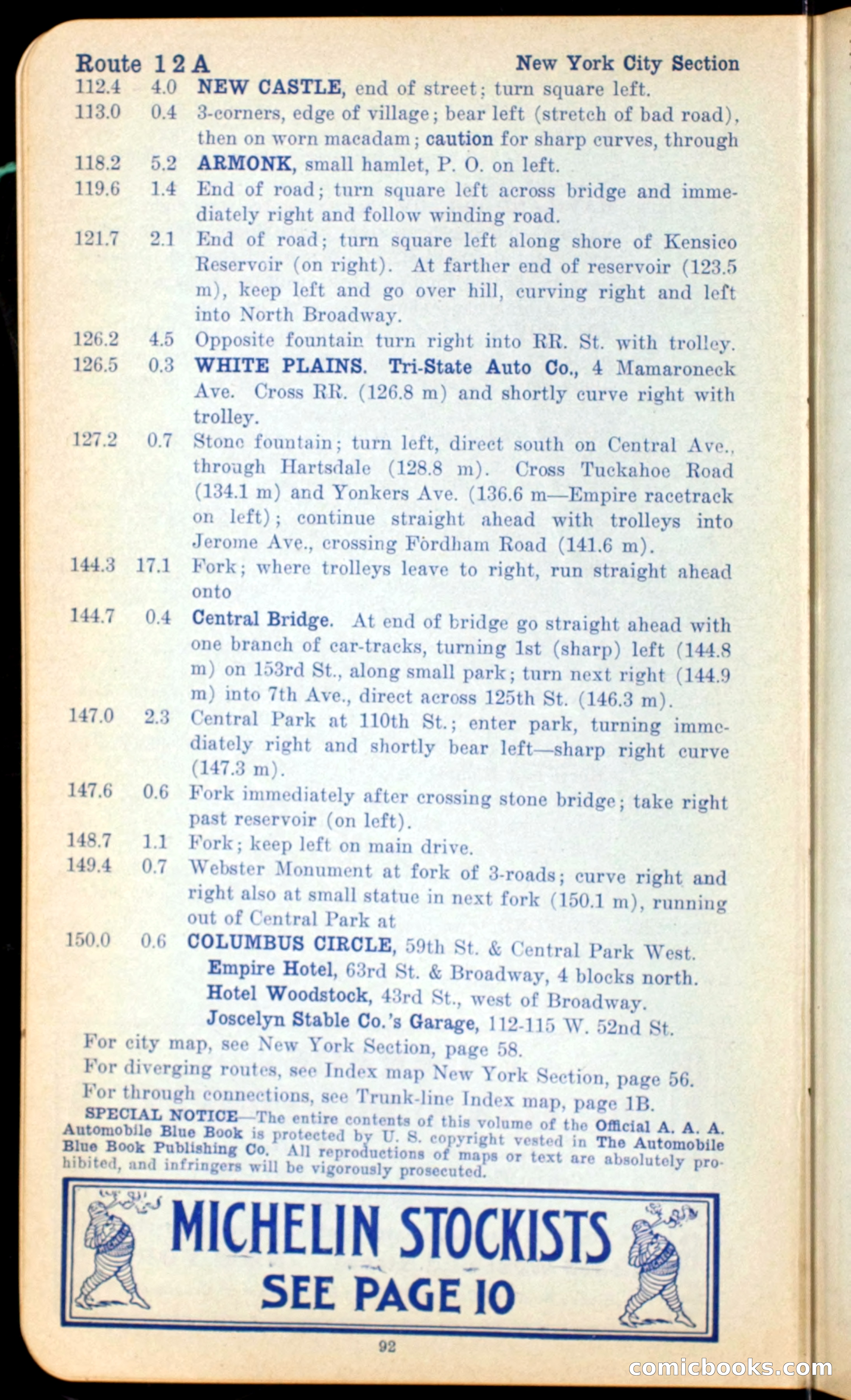 The Automobile Official Blue Book, 1910 — page 102 of 400